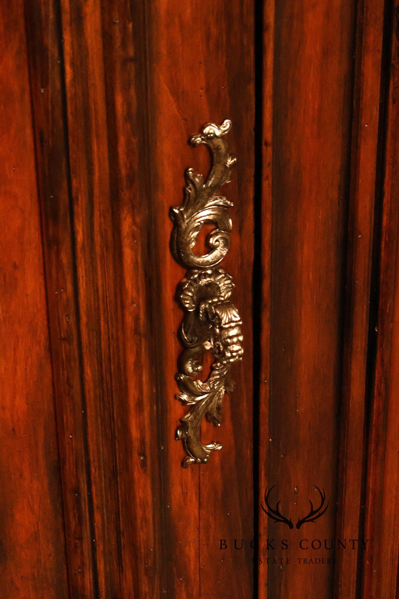 Henredon Monumental Rococo Style Carved Open Bookcase