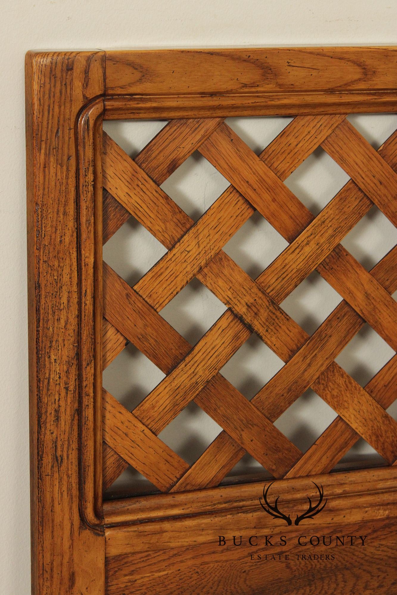Henredon Artefacts Oak Lattice King Size Headboard