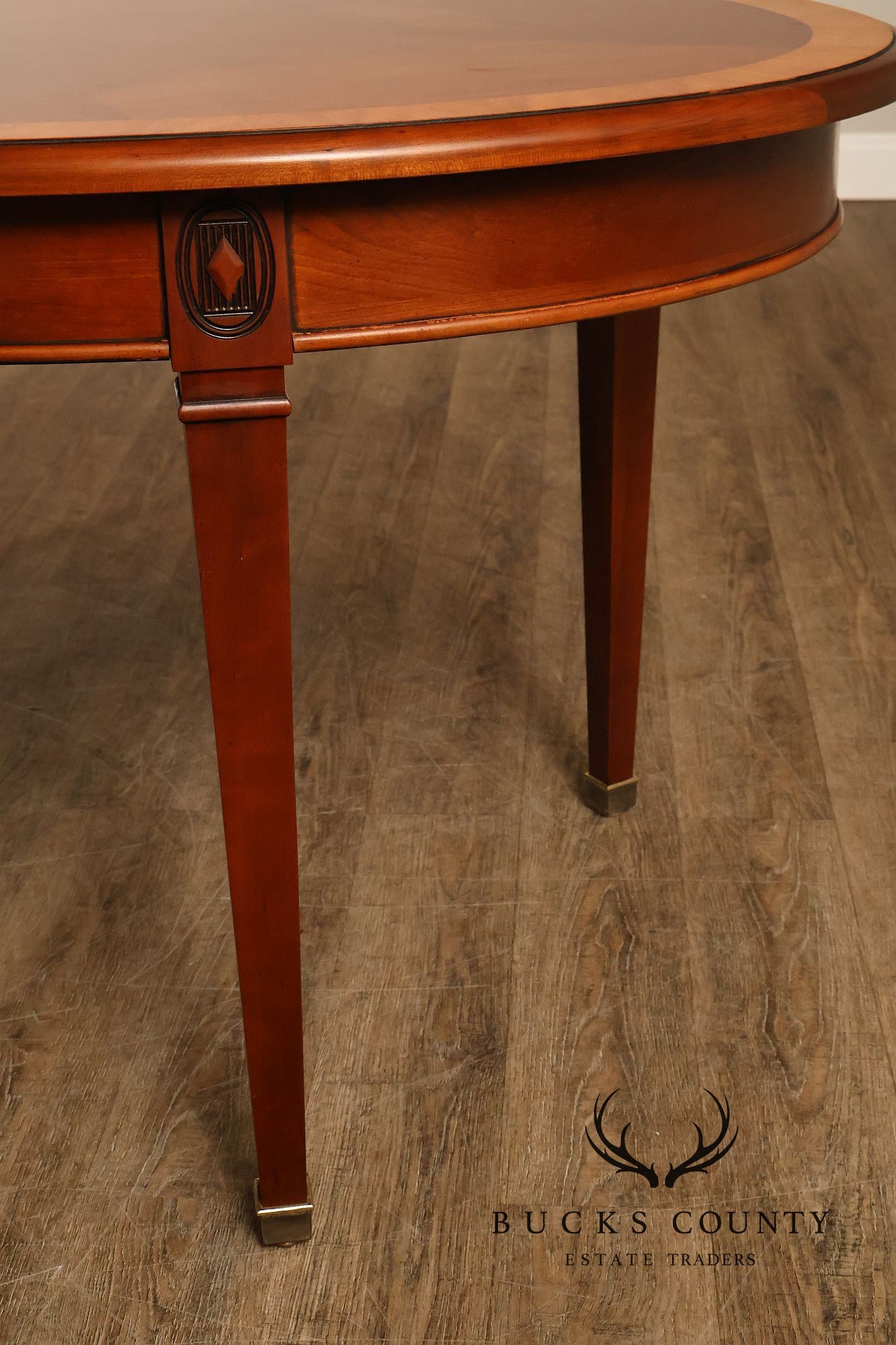 Harden Oval Cherry Banded Dining Table With Two Leaves