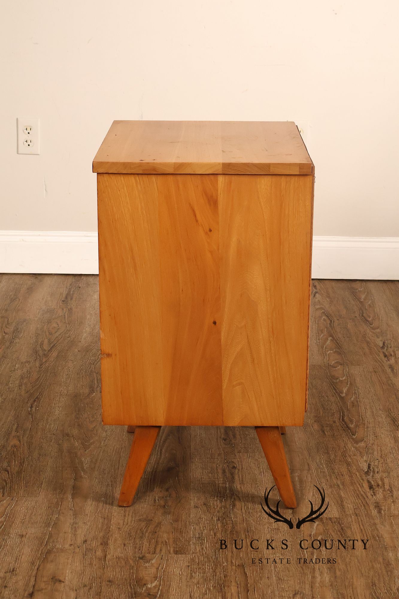Mid Century Modern Pine Nightstand