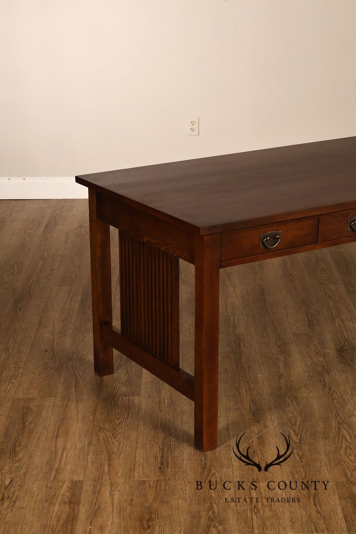 Stickley Mission Collection Oak Three-Drawer Writing Desk