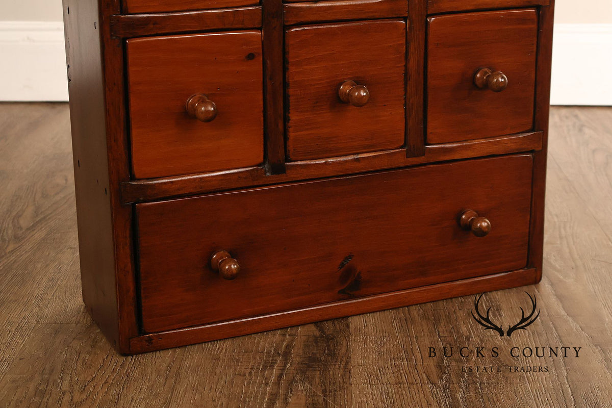 Stephen Von Hohen Bucks County Collection Colonial Style Pine Spice Cabinet