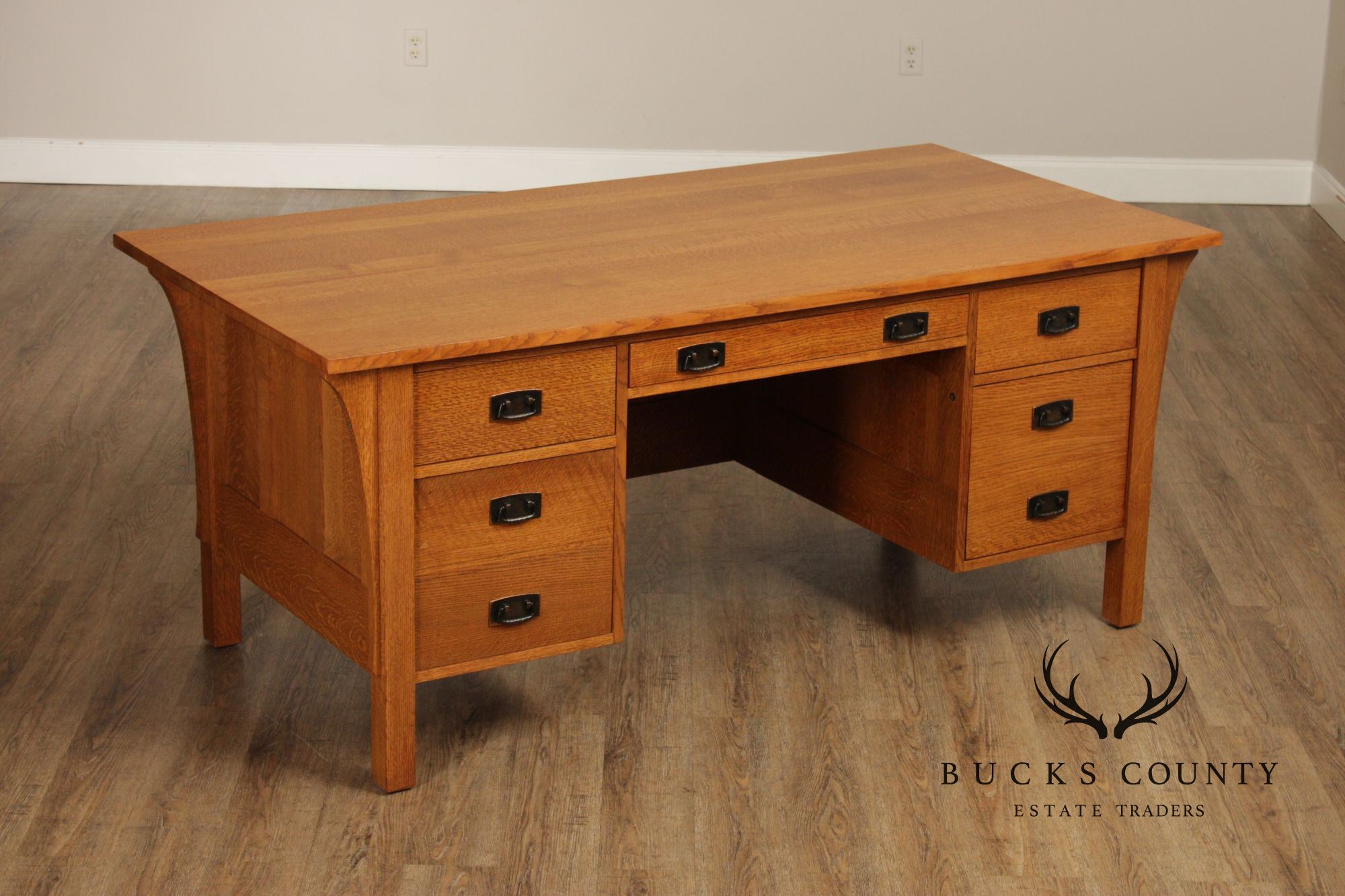 Stickley Mission Collection Oak Executive Desk