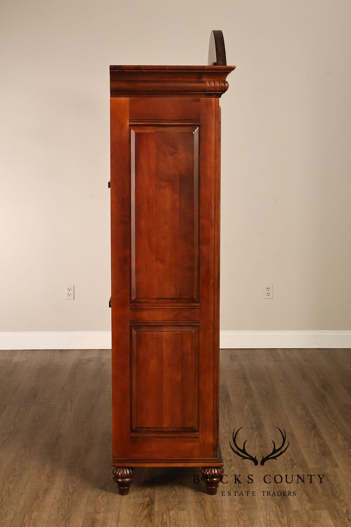 Ethan Allen 'British Classics' Carved Maple And Birch Armoire