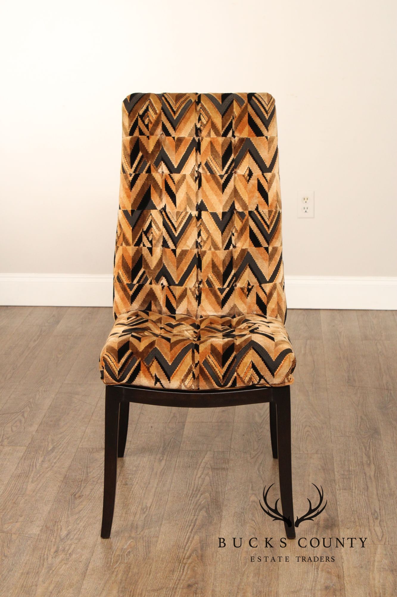Custom Craft Set Of Six Upholstered Dining Chairs