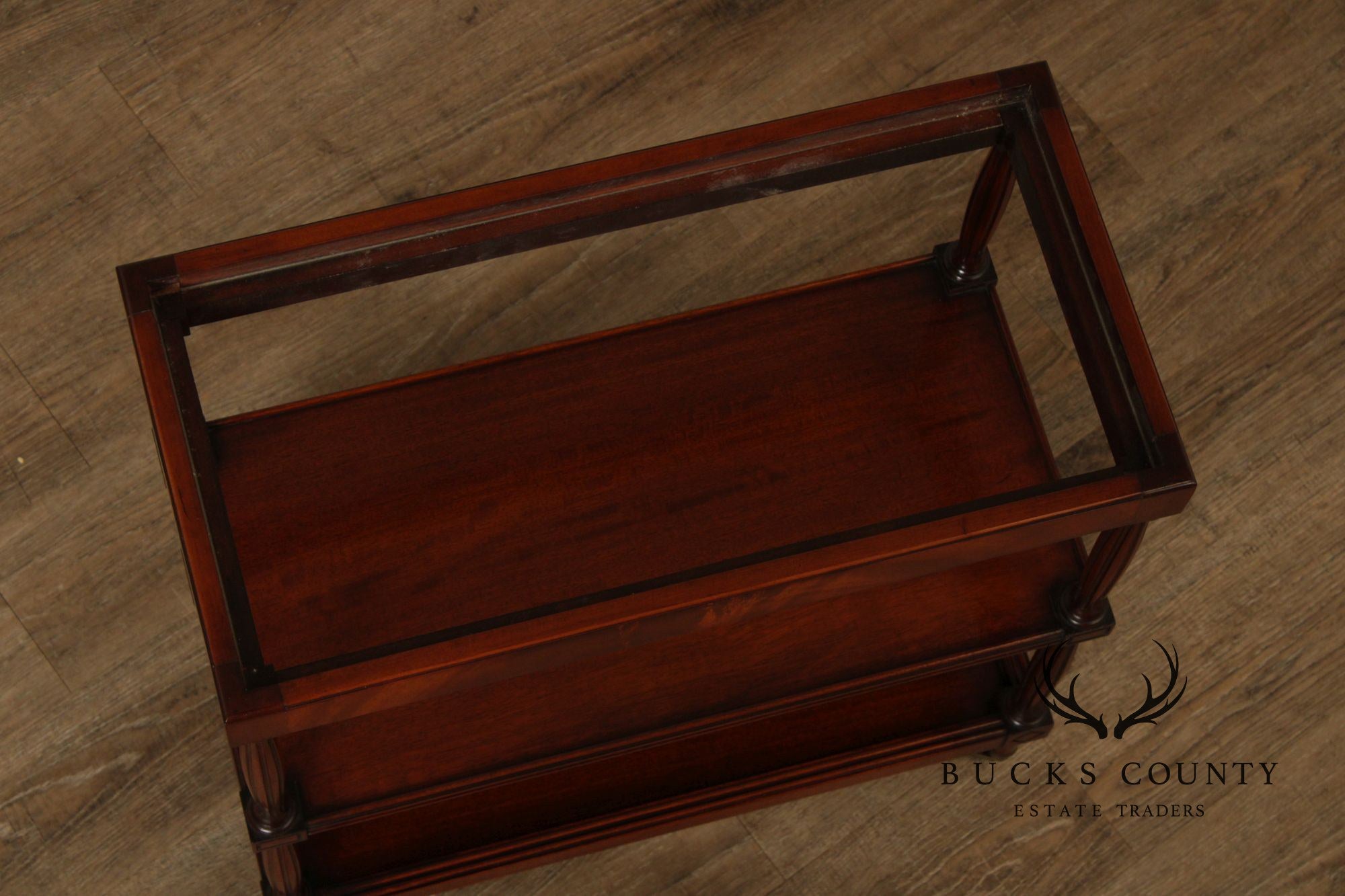 Regency Style Vintage Marble Top Mahogany Side Table