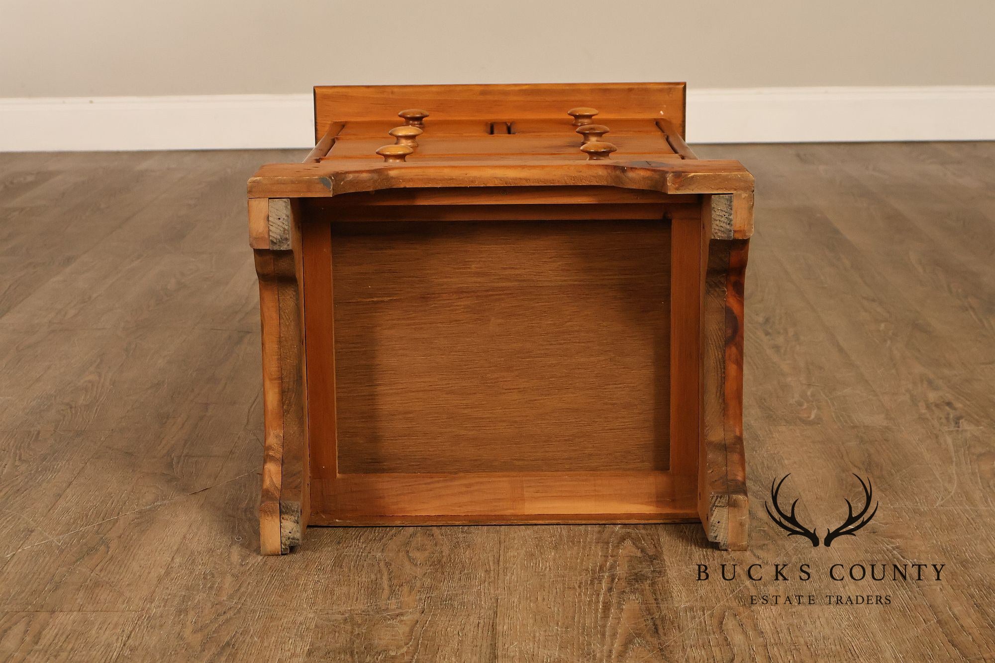 Rustic Pine Four-Drawer Nightstand