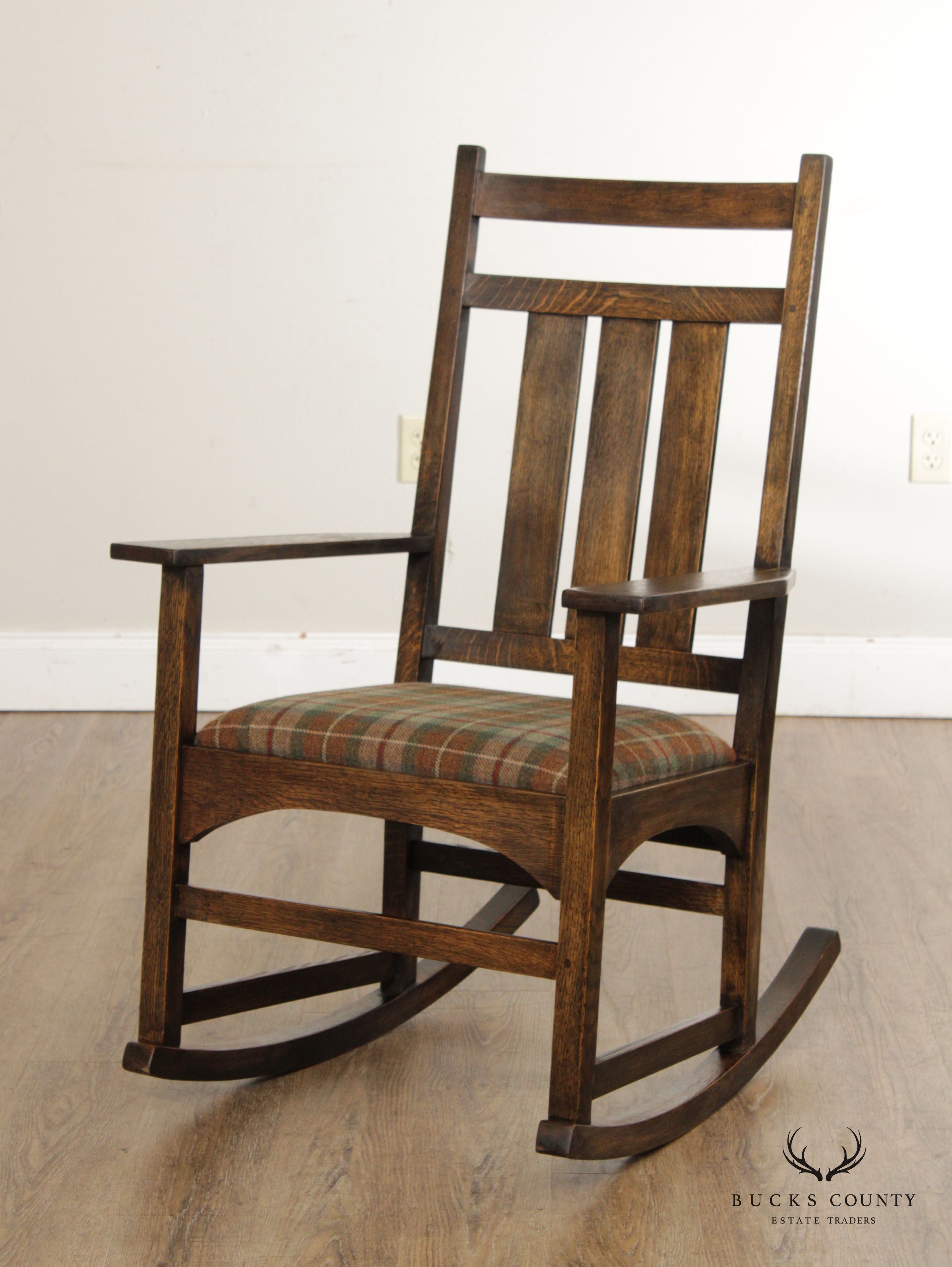 Stickley Mission Collection Harvey Ellis Oak Rocking Chair