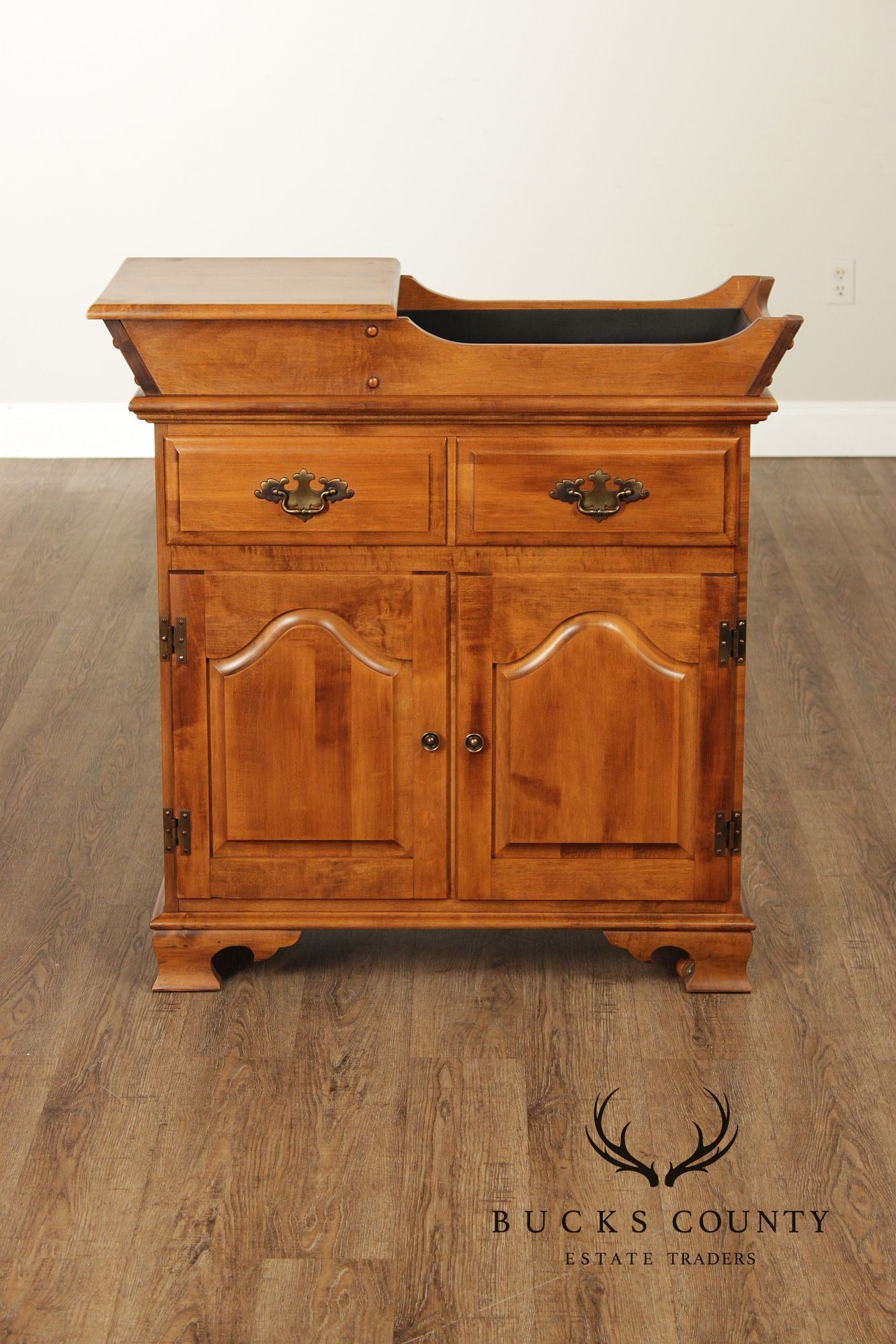 Colonial Revival Vintage Solid Maple Dry Sink