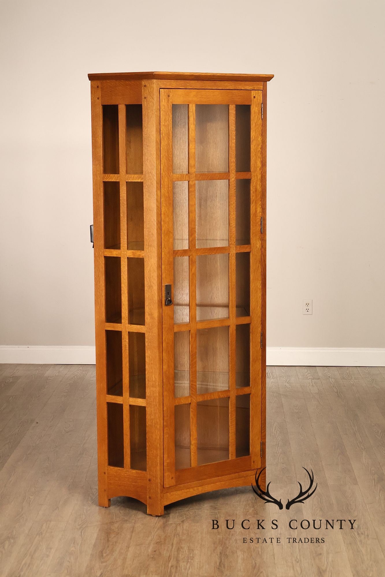 Stickley Mission Collection Oak Corner Cabinet