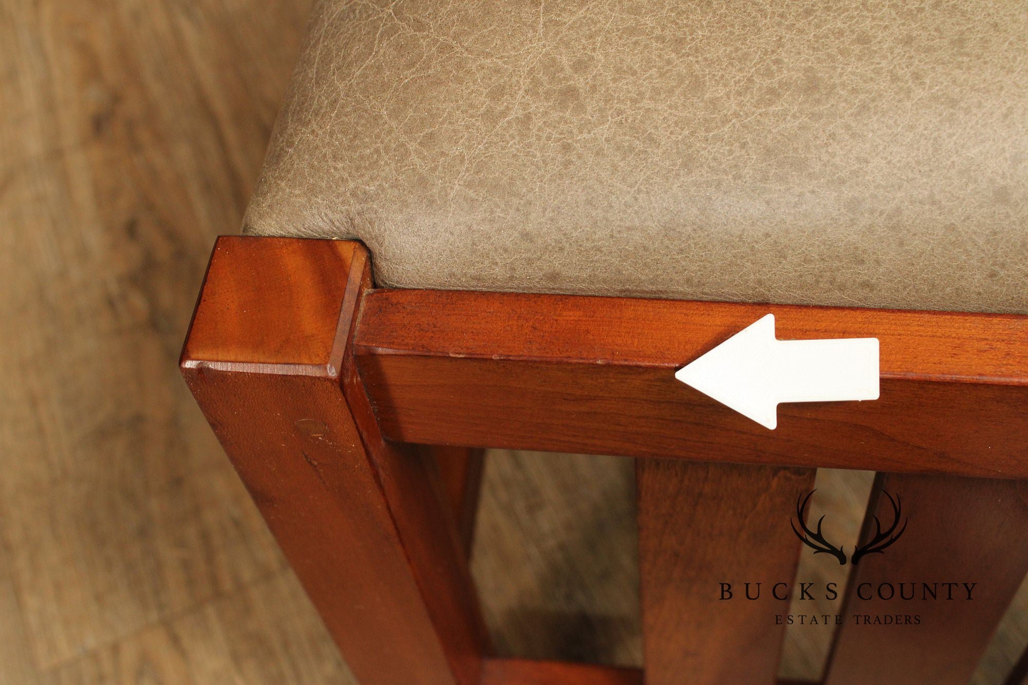 Stickley Mission Collection Cherry and Leather Footstool