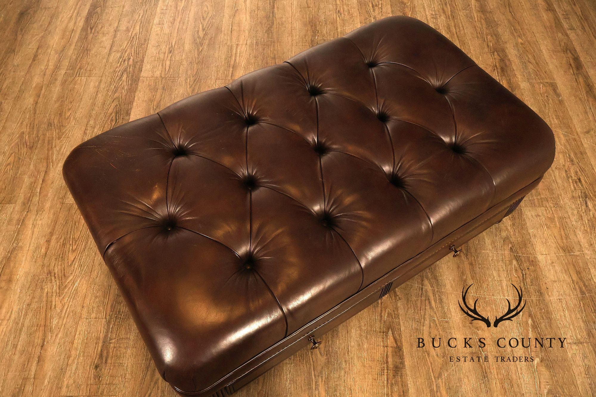 Hancock & Moore Tufted Leather 'Robinson' Cocktail Ottoman