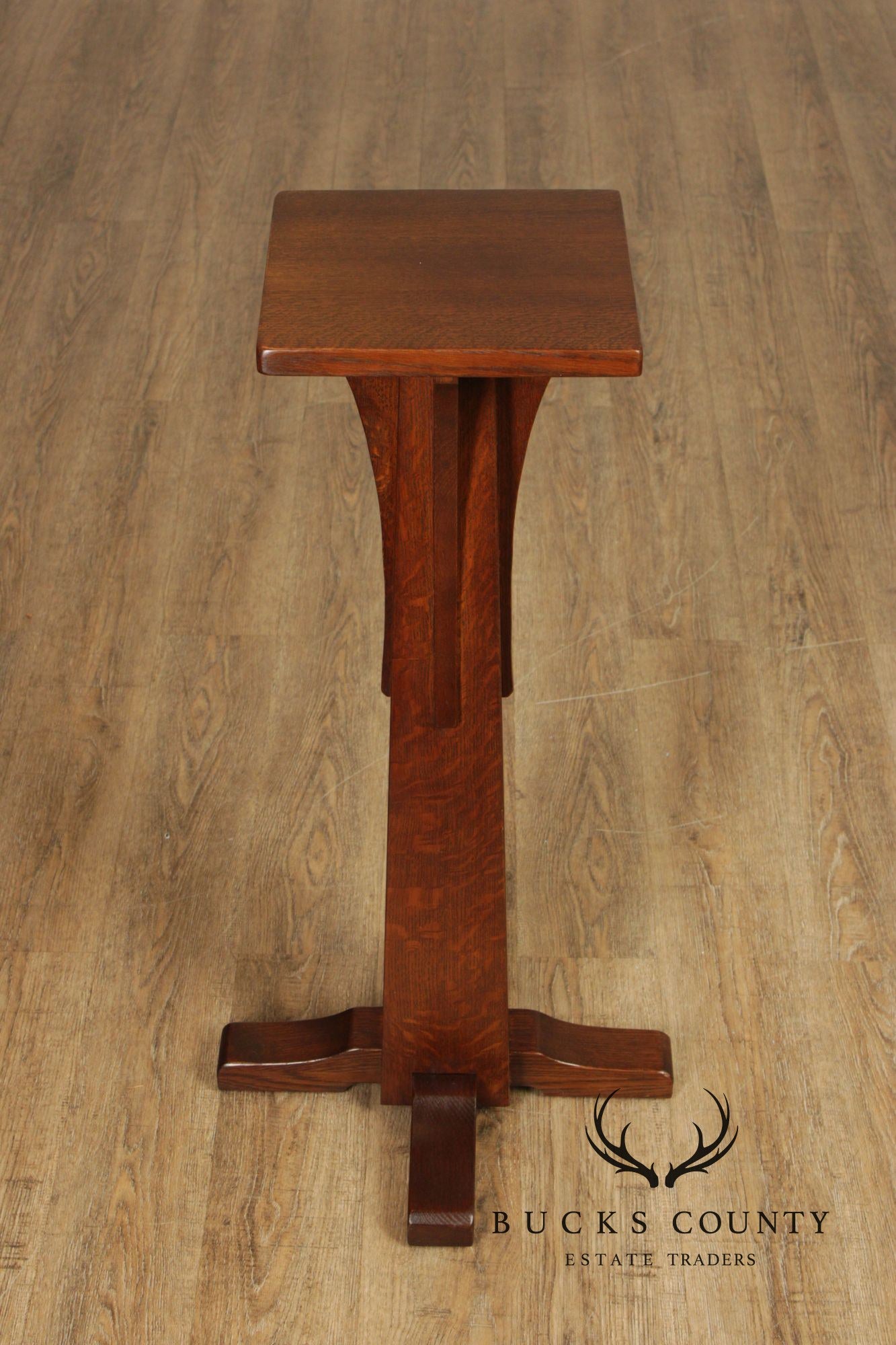 Stickley Mission Collection Oak Pedestal