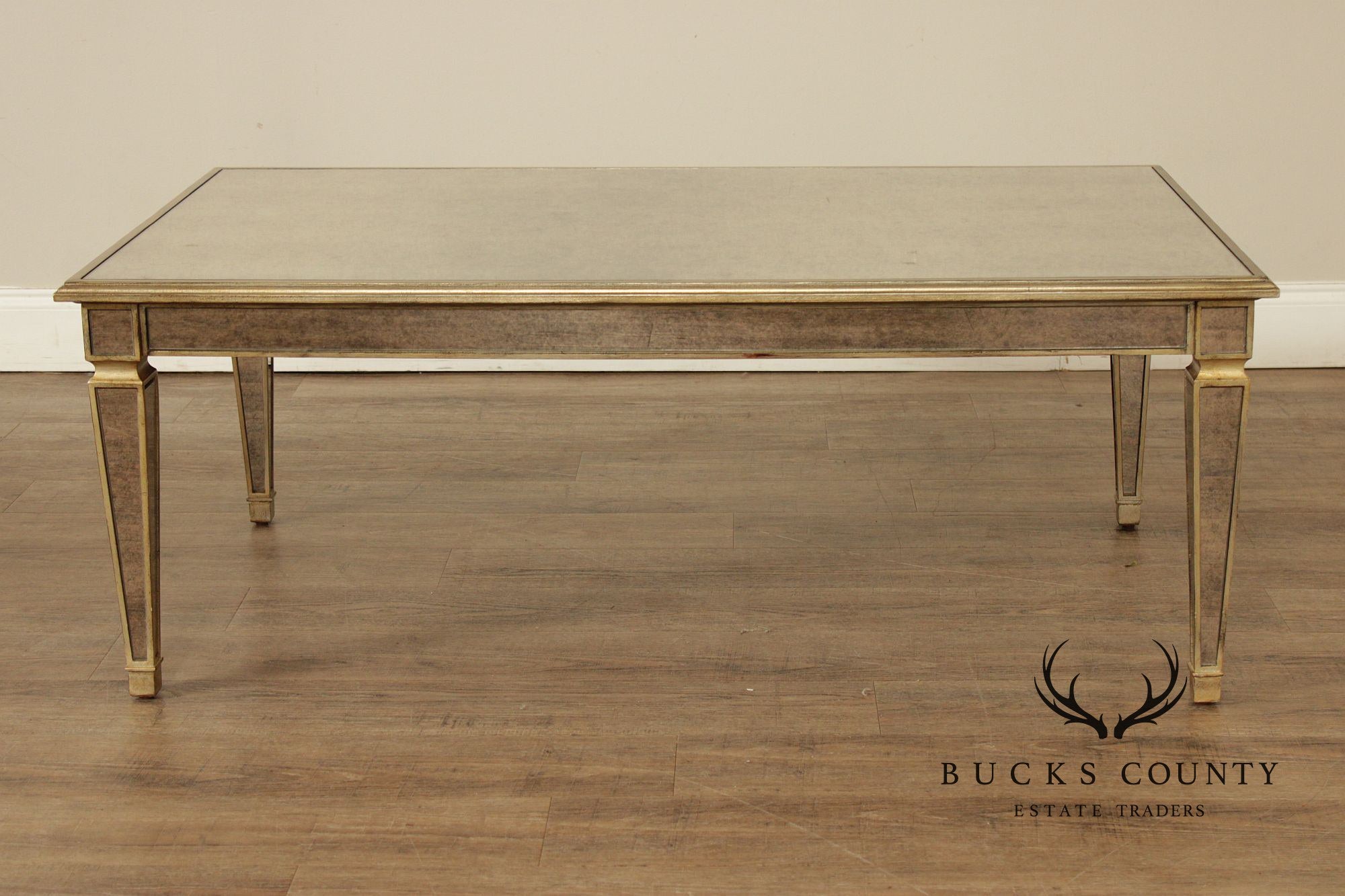 Ethan Allen Hollywood Regency Mirrored Coffee Table