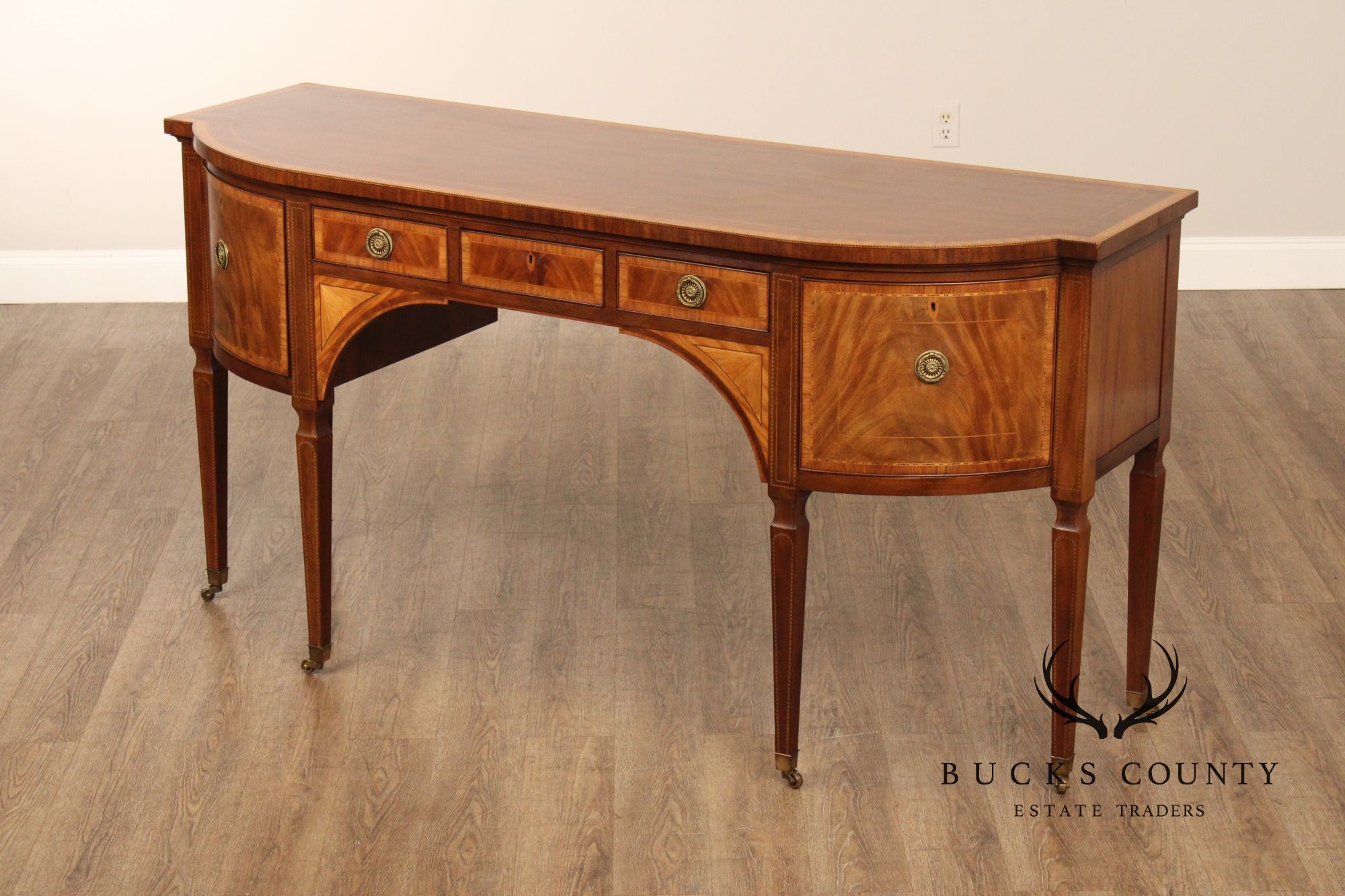 BAKER STATELY HOMES COLLECTION INLAID MAHOGANY SIDEBOARD
