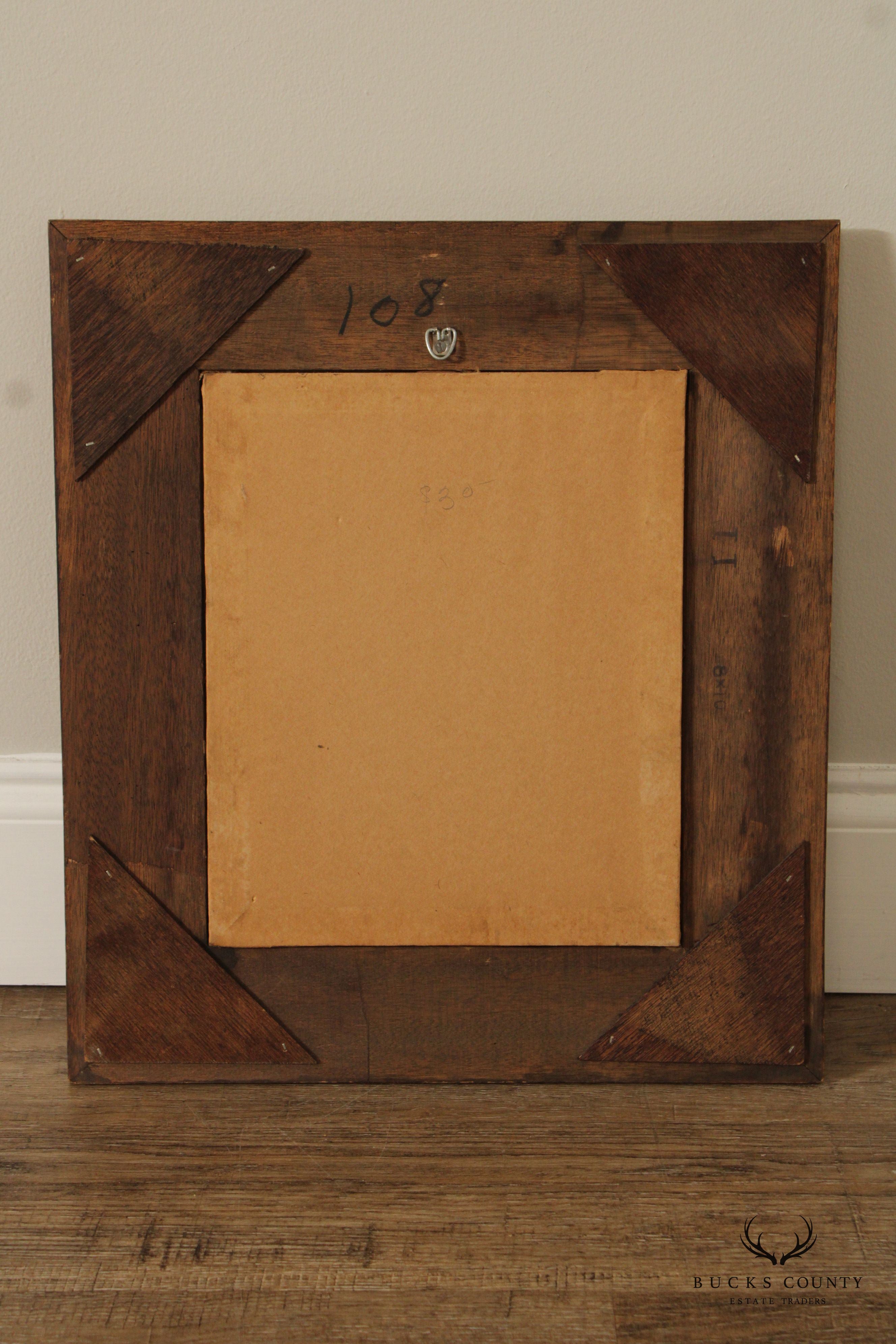 Signed Oil on Canvas, On the Quay