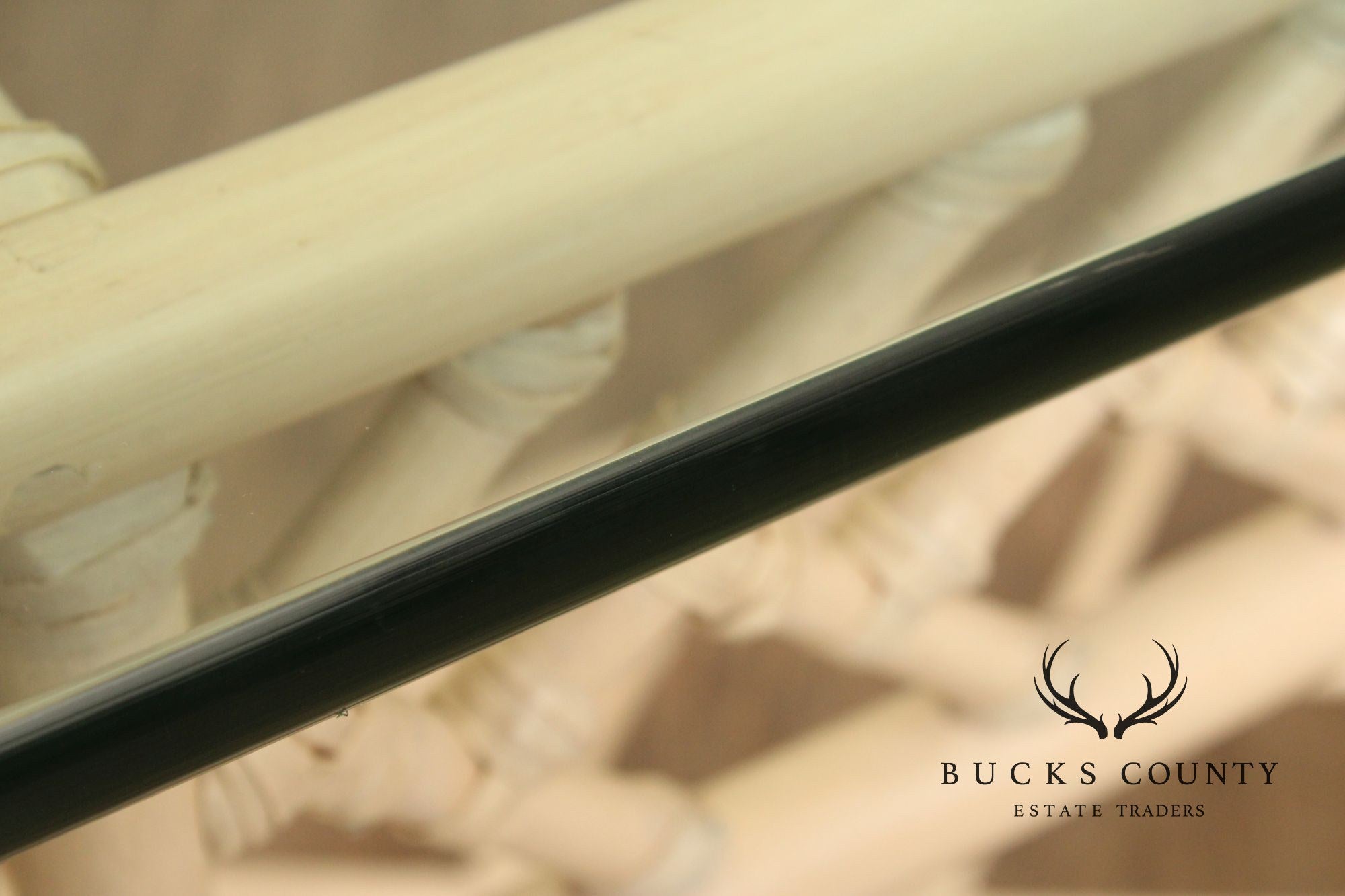 Ficks Reed Glass Top Rattan Console