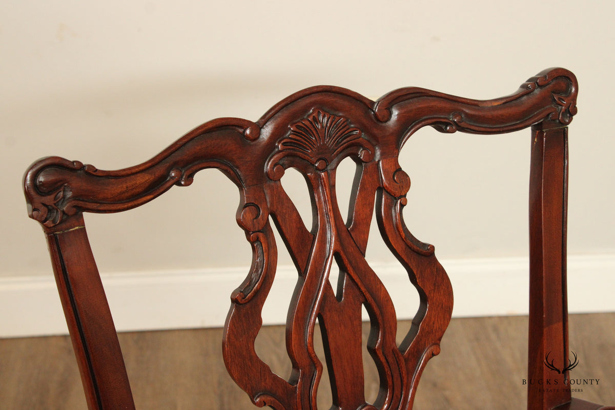 Chippendale Style Carved Mahogany Armchair