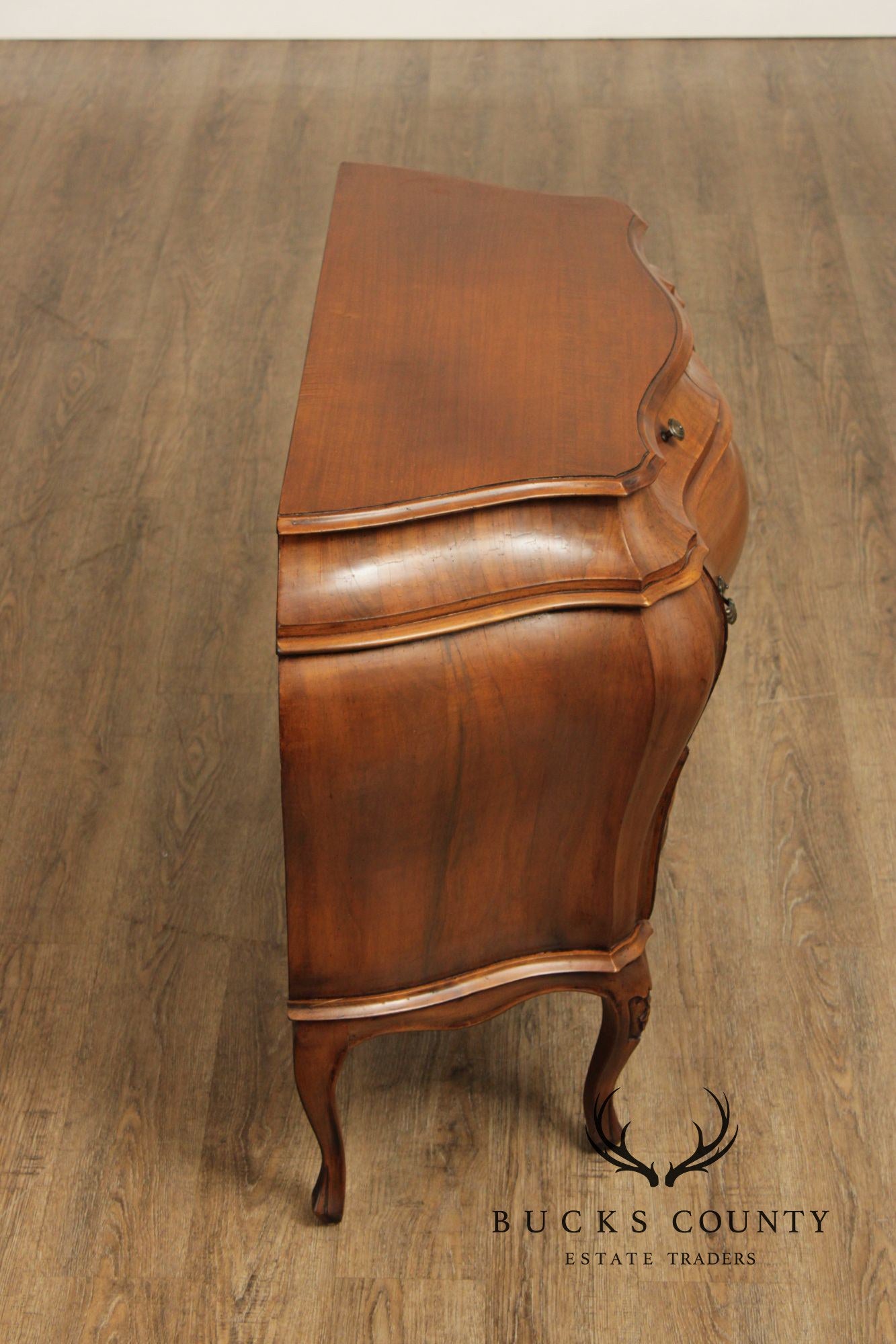 Vintage Italian Walnut Bombe Chest