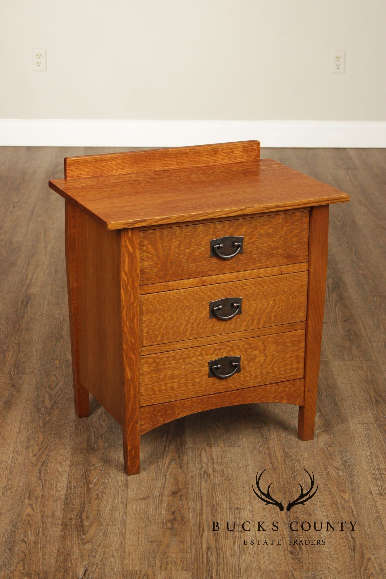Stickley Mission Collection Harvey Ellis Oak Three Drawer Nightstand