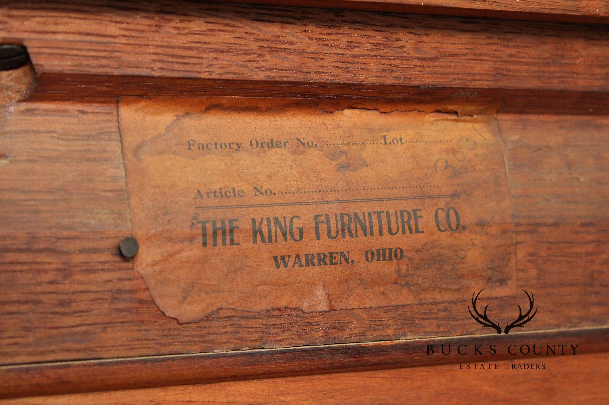 The King Furniture Co. Mission Oak China Cabinet