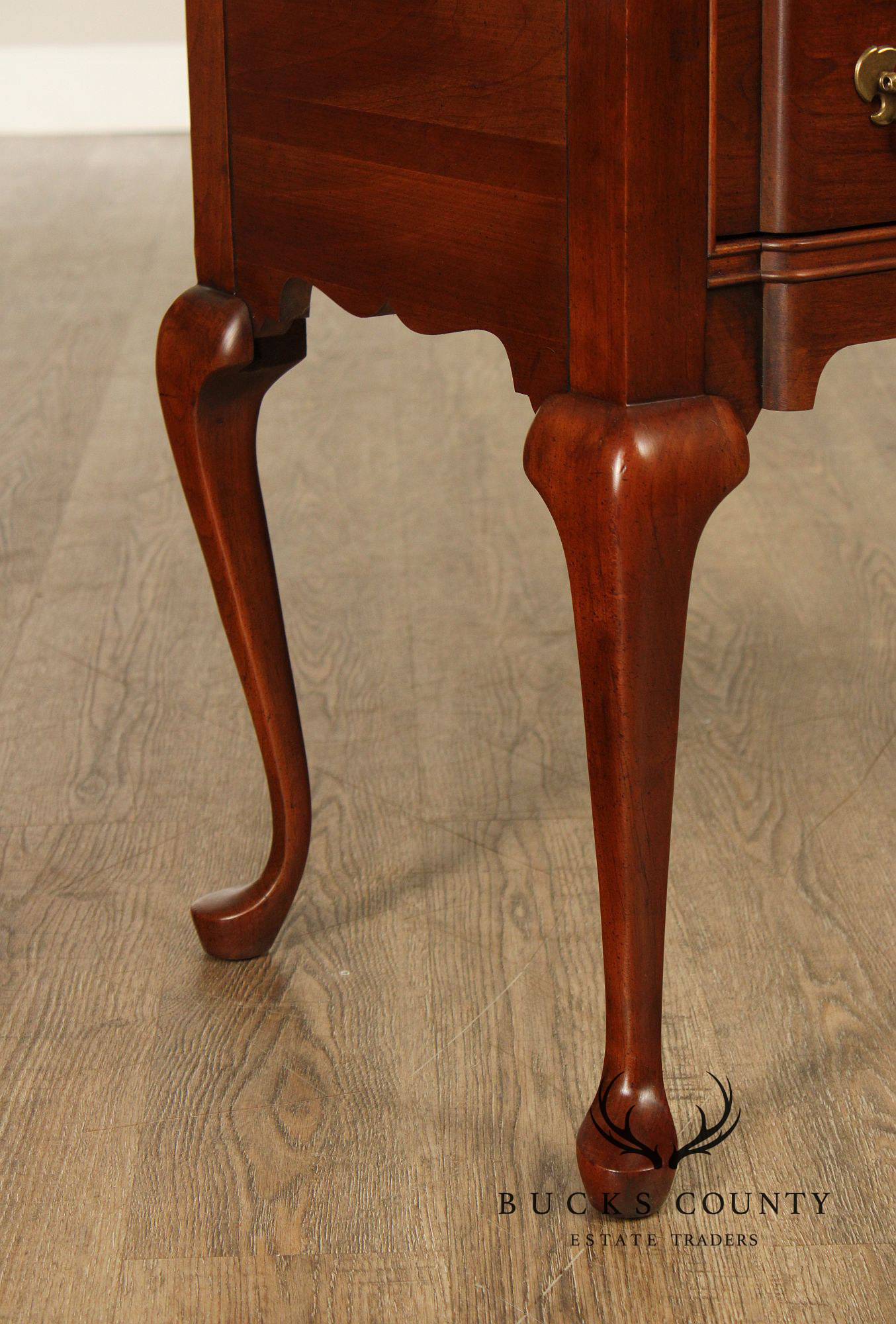 Queen Anne Style Cherry Blockfront Lowboy