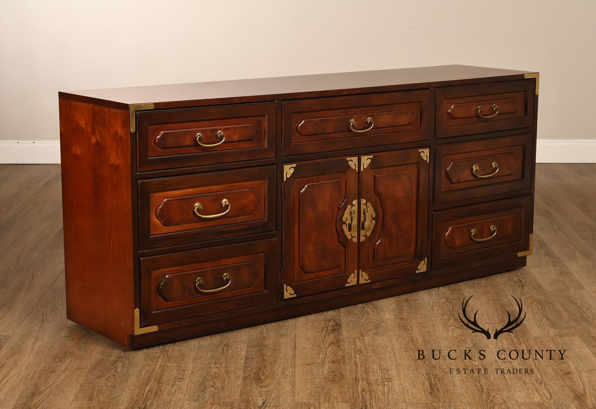 Bernhardt Vintage Campaign Style Door Chest
