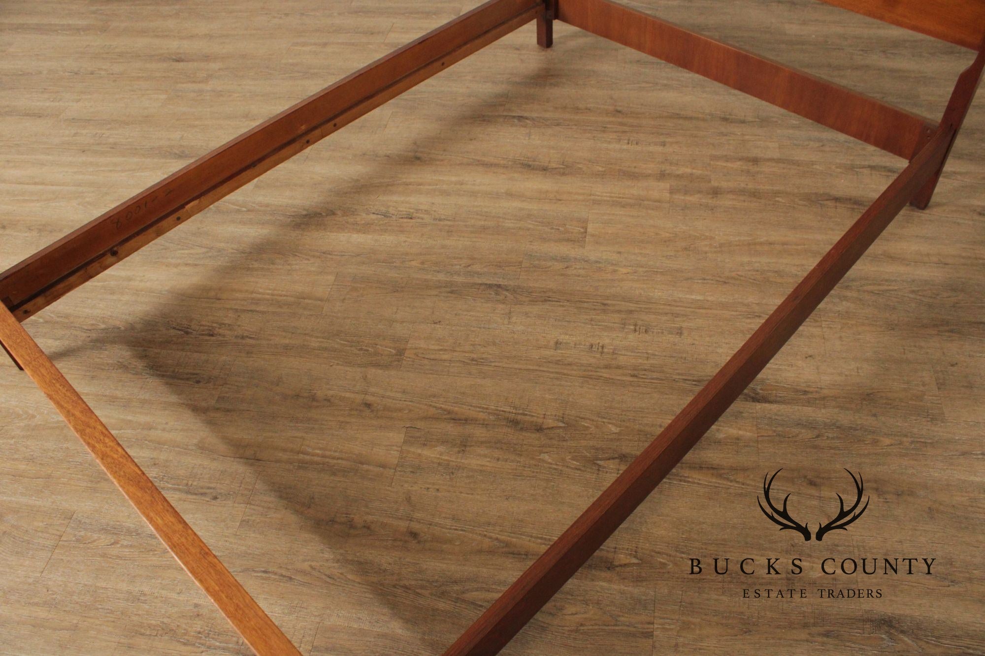 Mid Century Modern Full-Size Cherry Bed Frame