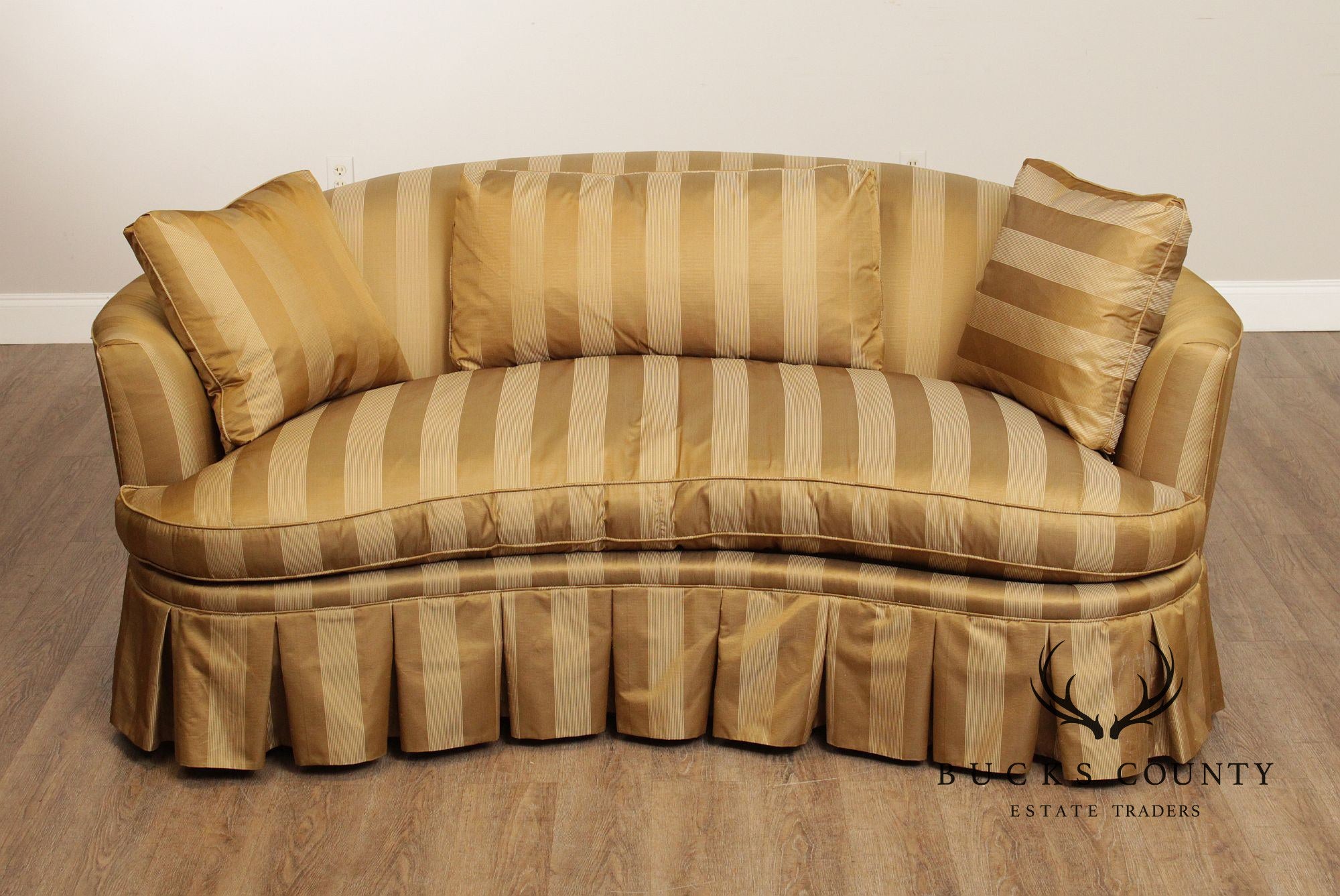 TRS Furniture Inc. Custom Upholstered Curved Back Sofa