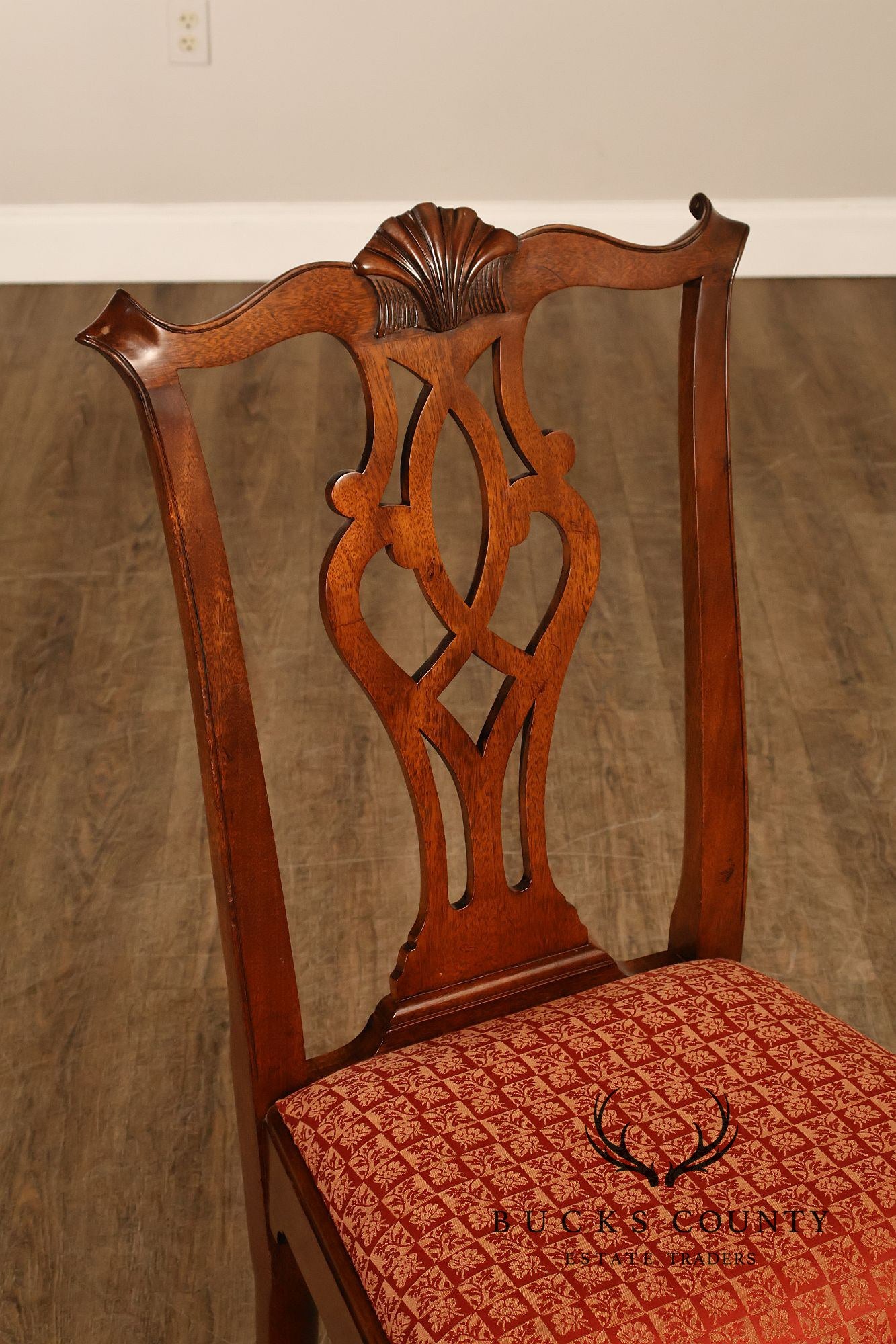 Stickley Chippendale Style Set of Four Mahogany Dining Chairs