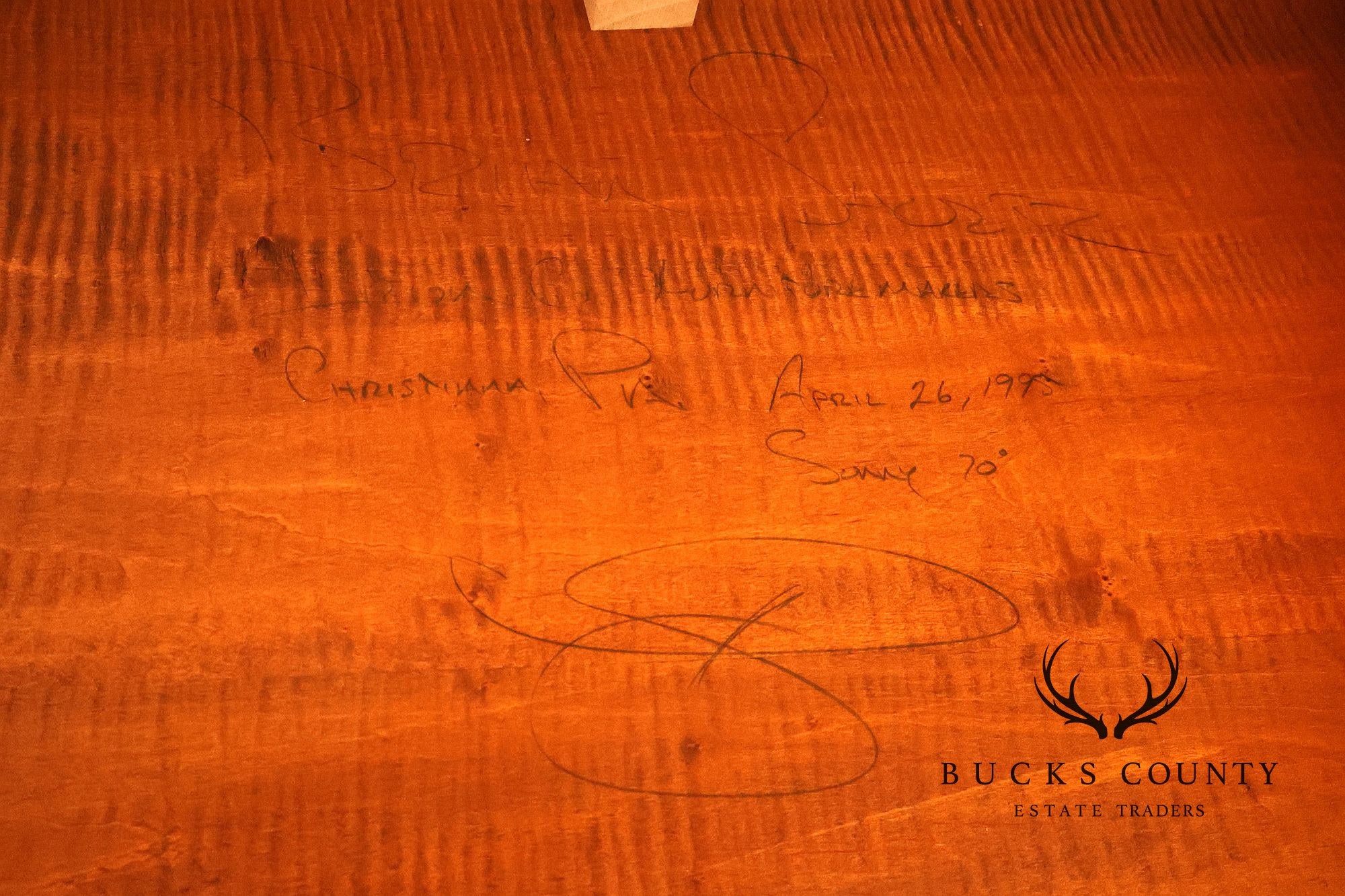 Irion Company Custom Tiger Maple Farmhouse Dining Table