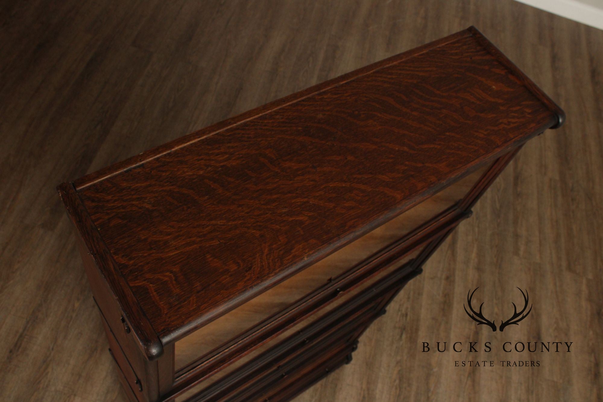 Macey Antique Oak Four-Stack Barrister Bookcase