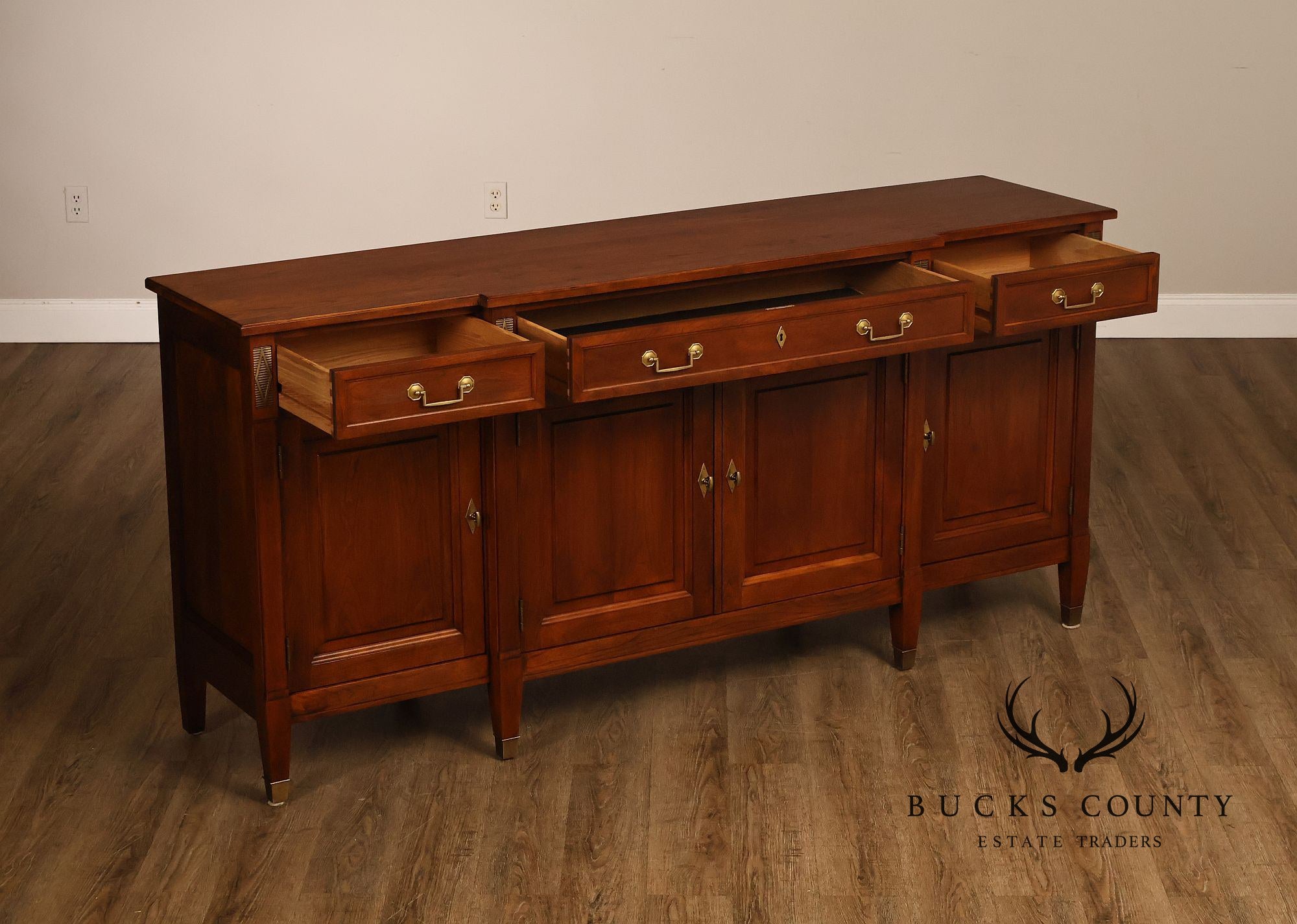 Stickley Directoire Style Cherry Four-Door Buffet Sideboard