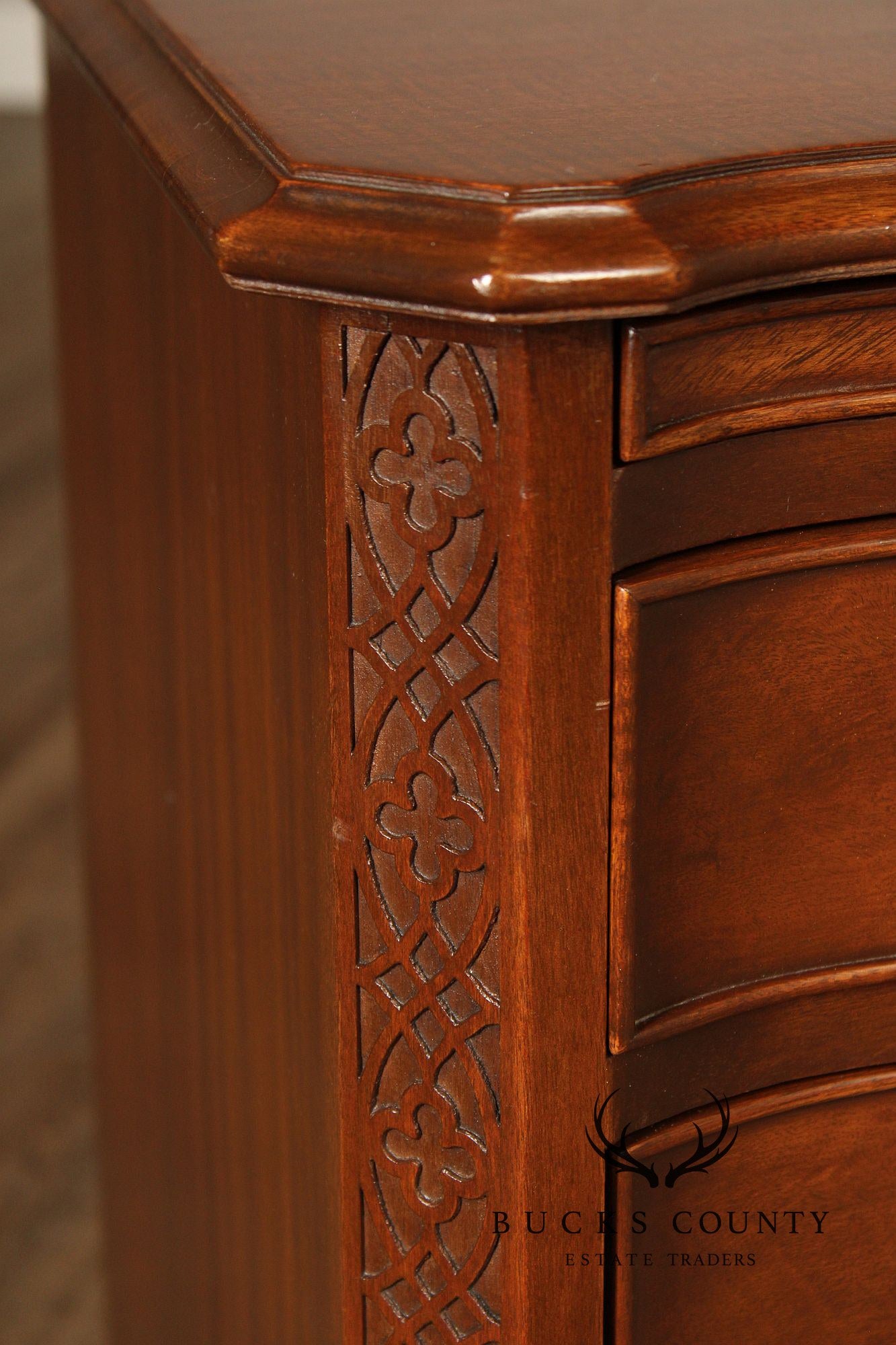 George III Style Mahogany Serpentine Front Chest Of Drawers