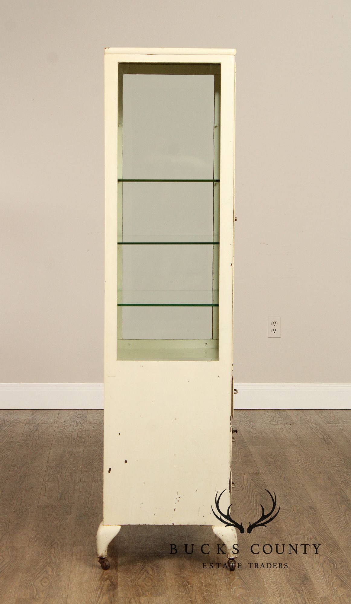 Vintage Enameled Steel Medical Cabinet