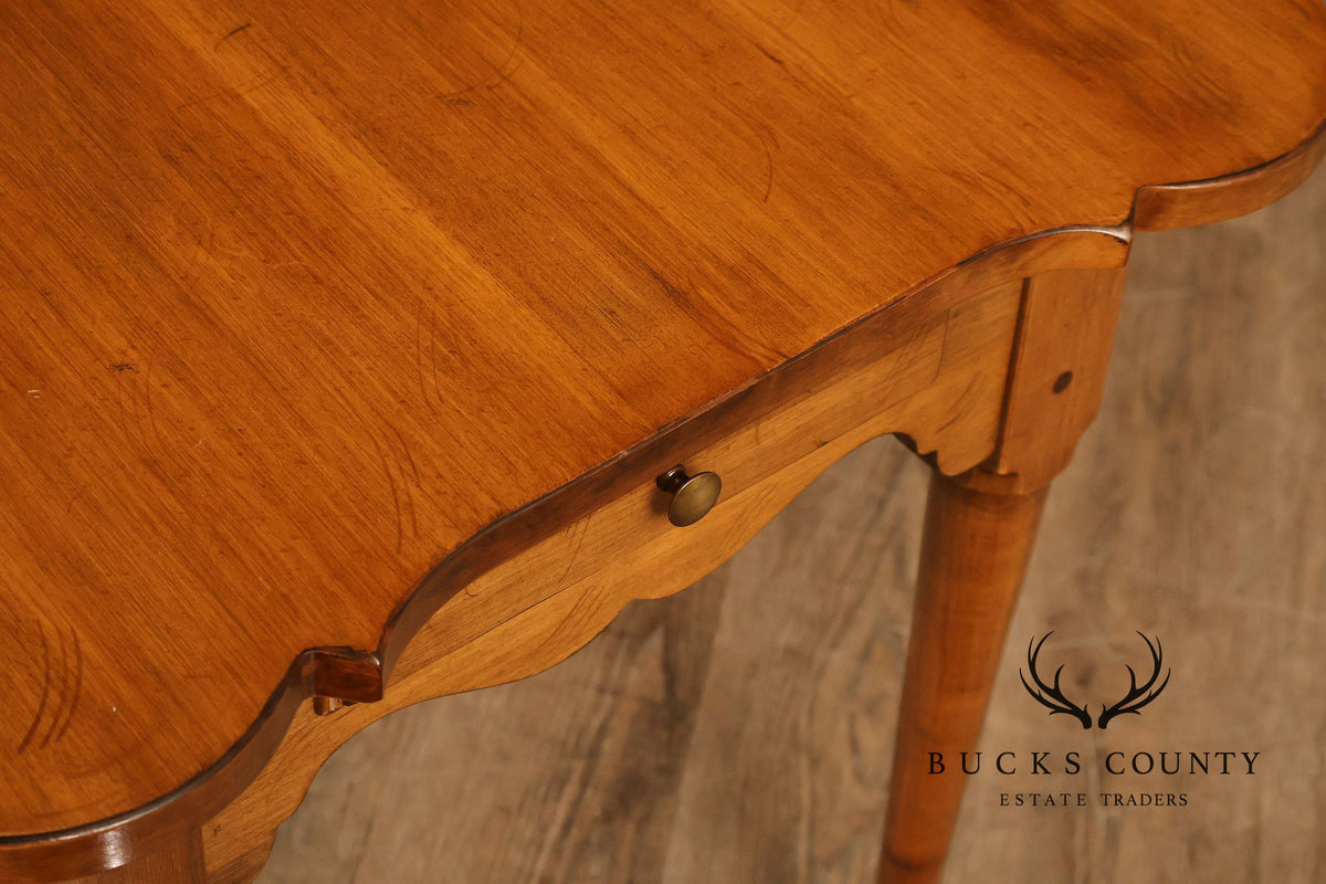 Ethan Allen 'Circa 1776' Pair of Maple Porringer Top End Tables