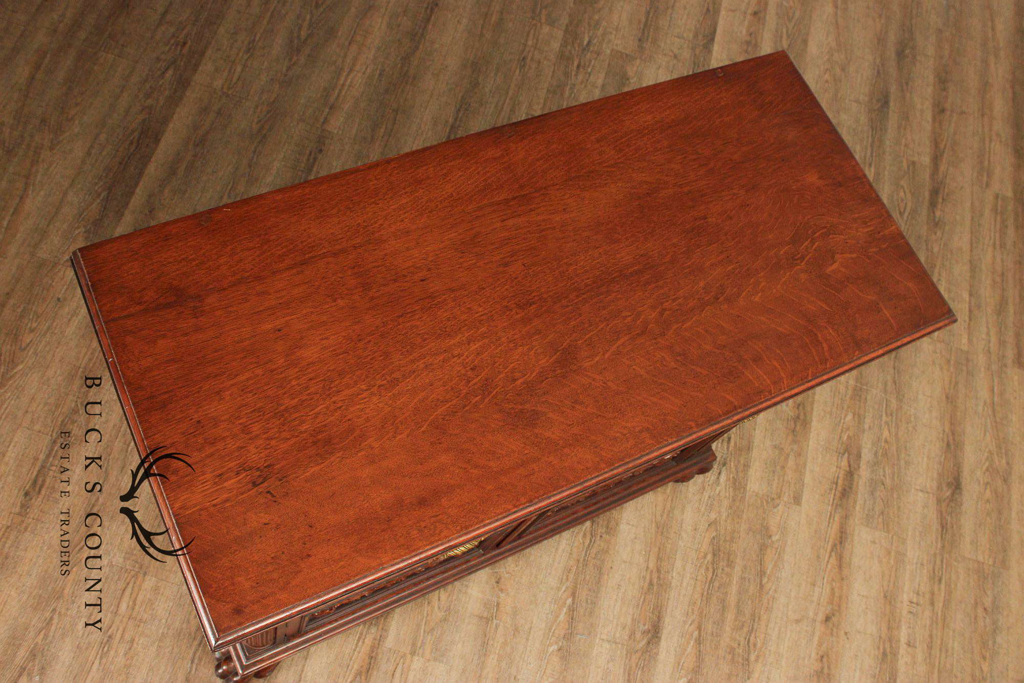Antique Carved Oak Server Cabinet In The Manner Of R. J. Horner