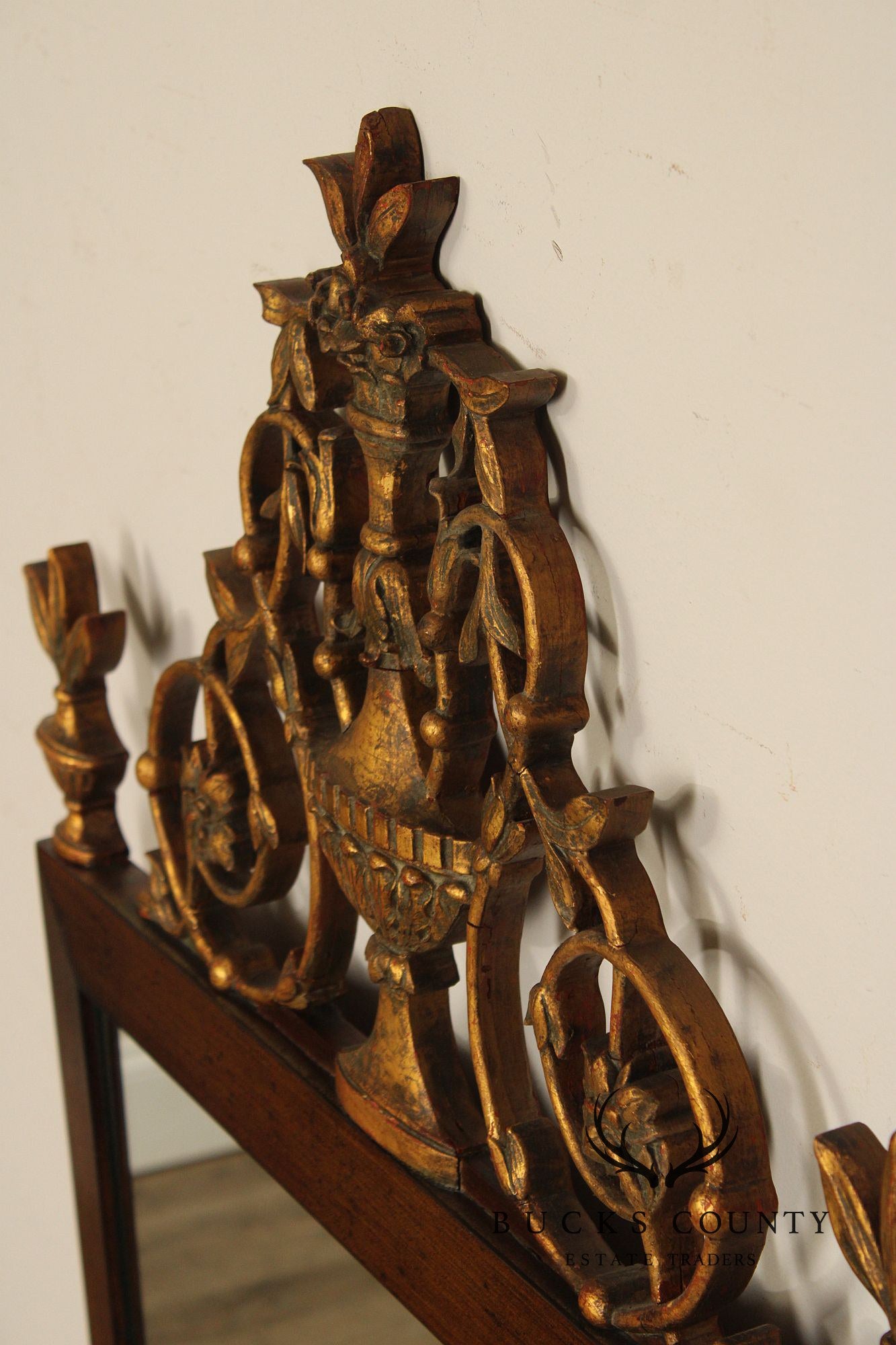 John Widdicomb Adam Style Mahogany And Partial Gilt Wall Mirror