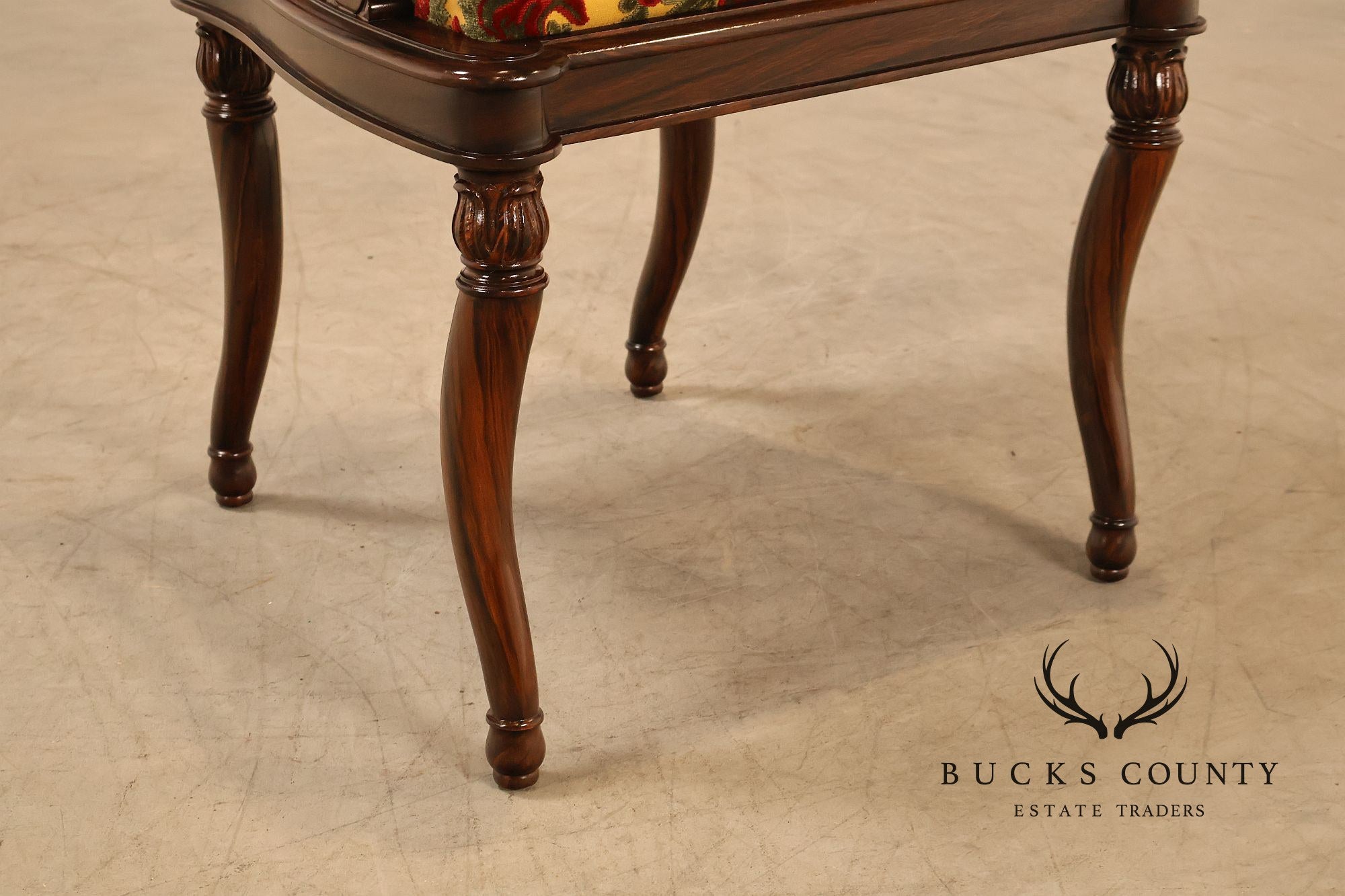 Smith & Watson Pair of Carved Mahogany Armchairs