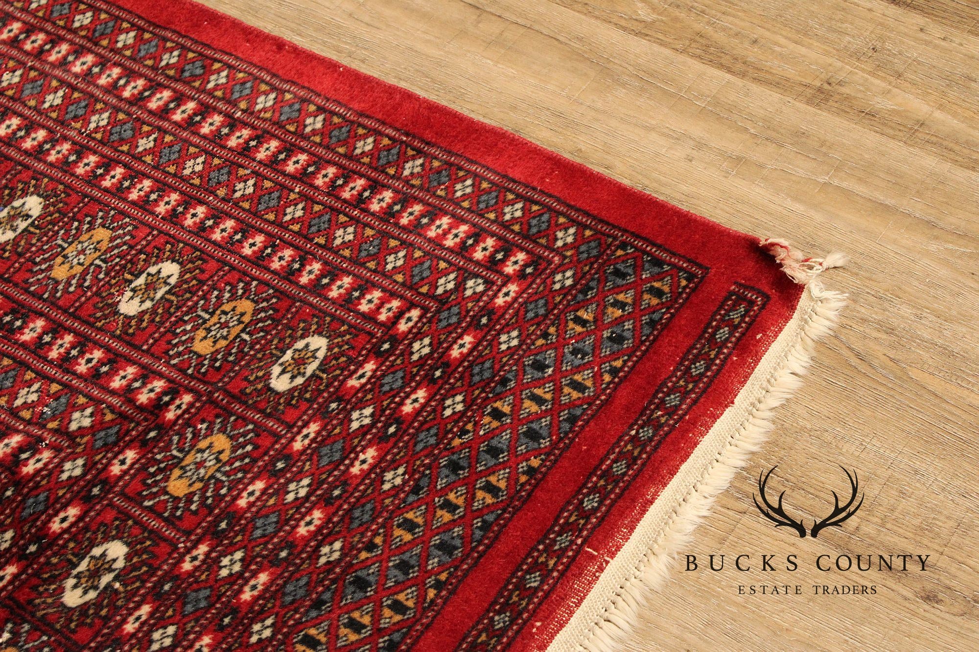 Persian Bokhara Style Red Wool Room Size Area Rug