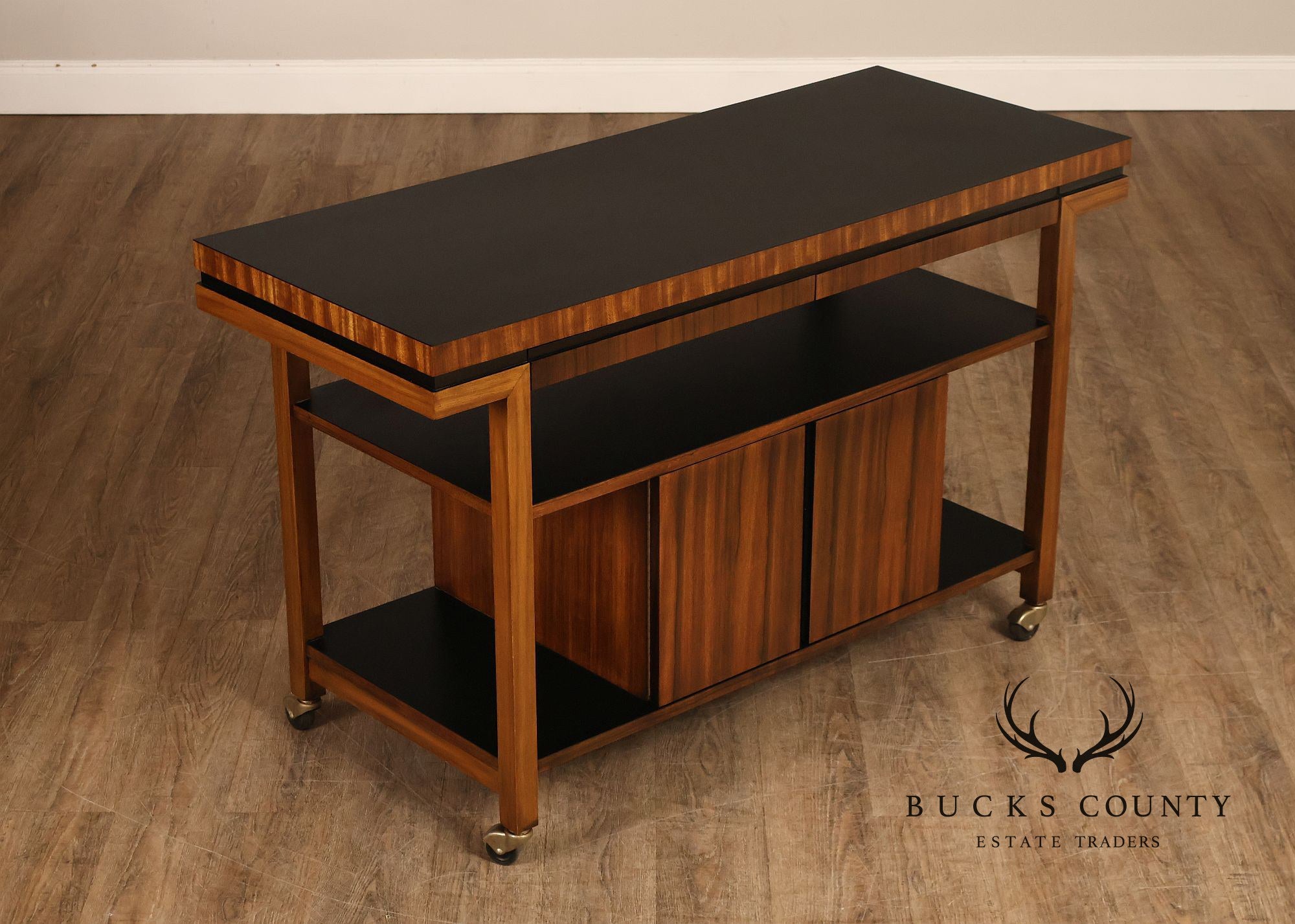 Mid Century Modern Rosewood Server Bar Cart