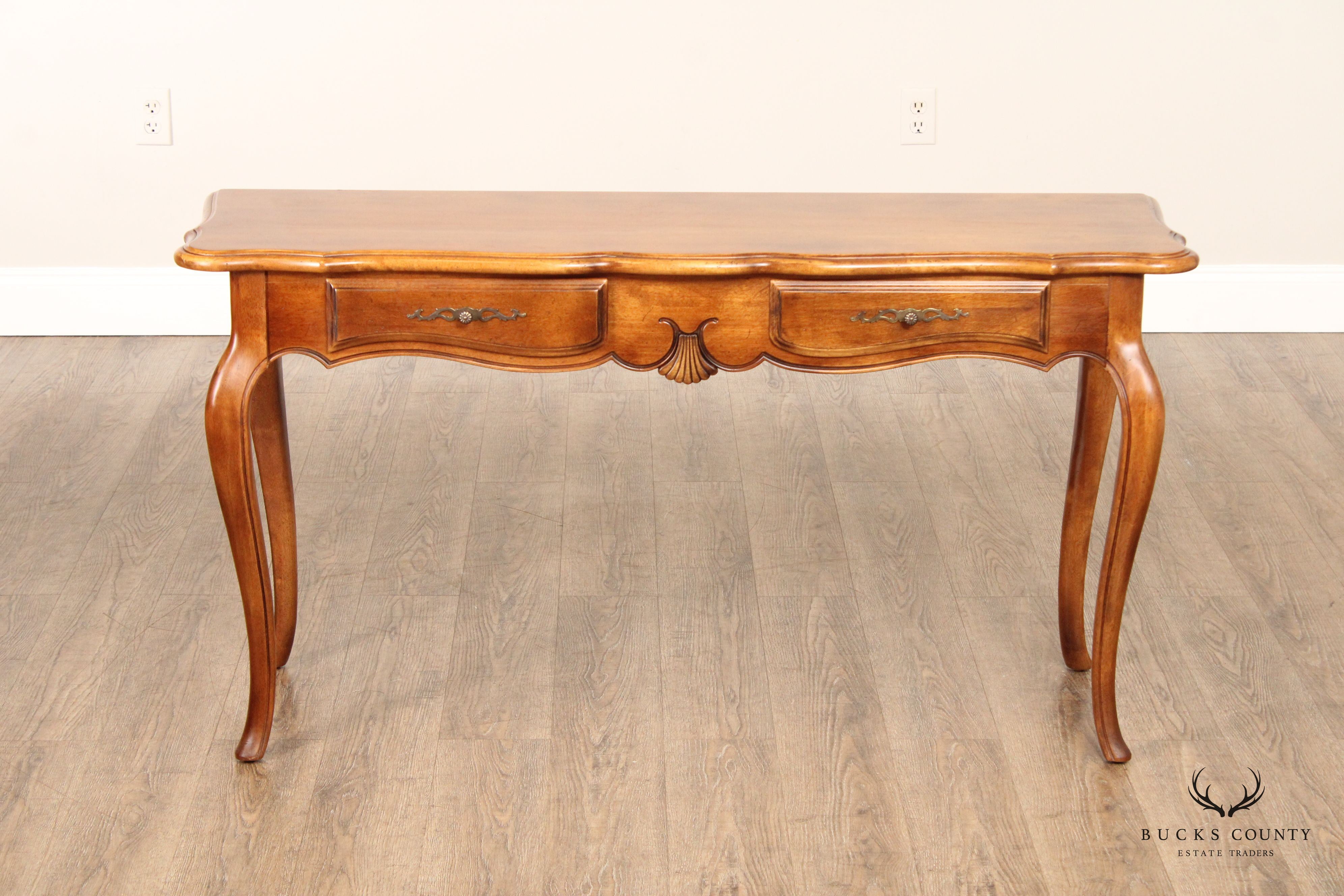 Ethan Allen 'Country French' Two-Drawer Console Table