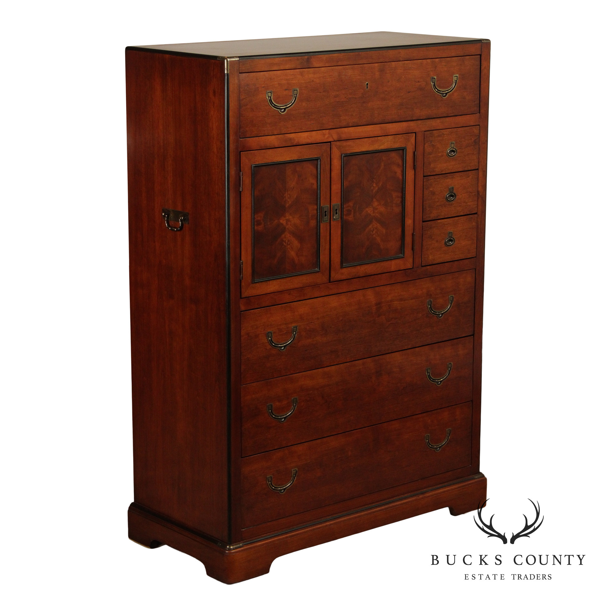 National Mt. Airy Campaign Style Tall Chest
