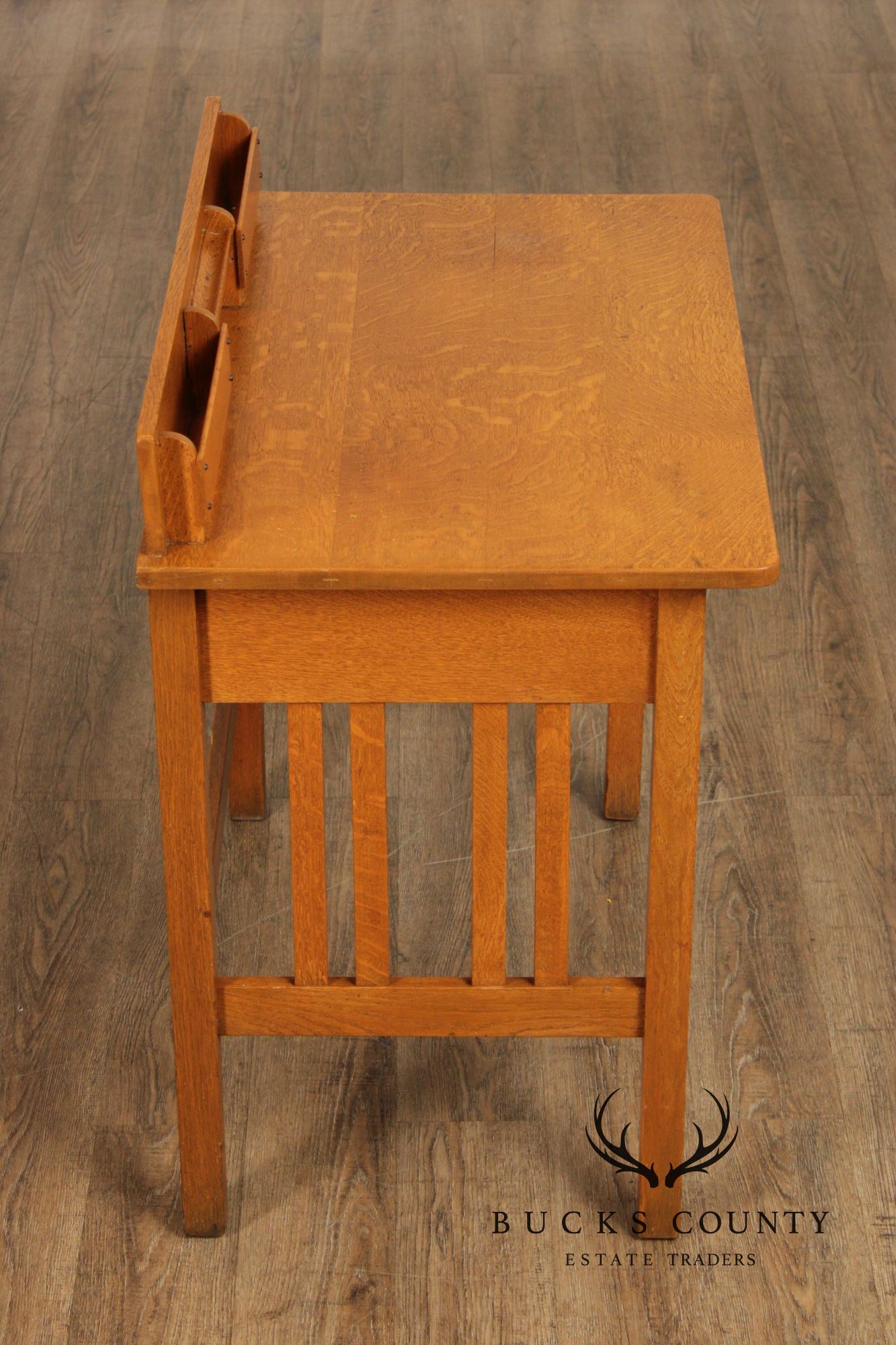 Stickley Brothers Antique Mission Oak Postcard Writing Desk
