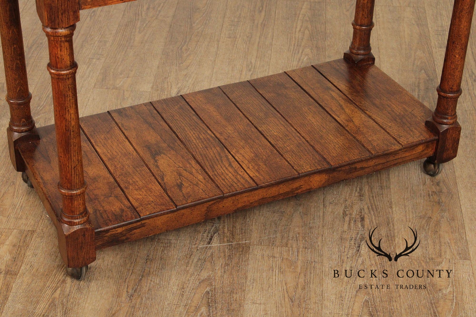 Century Furniture Vintage Oak Flip-Top Server Trolley