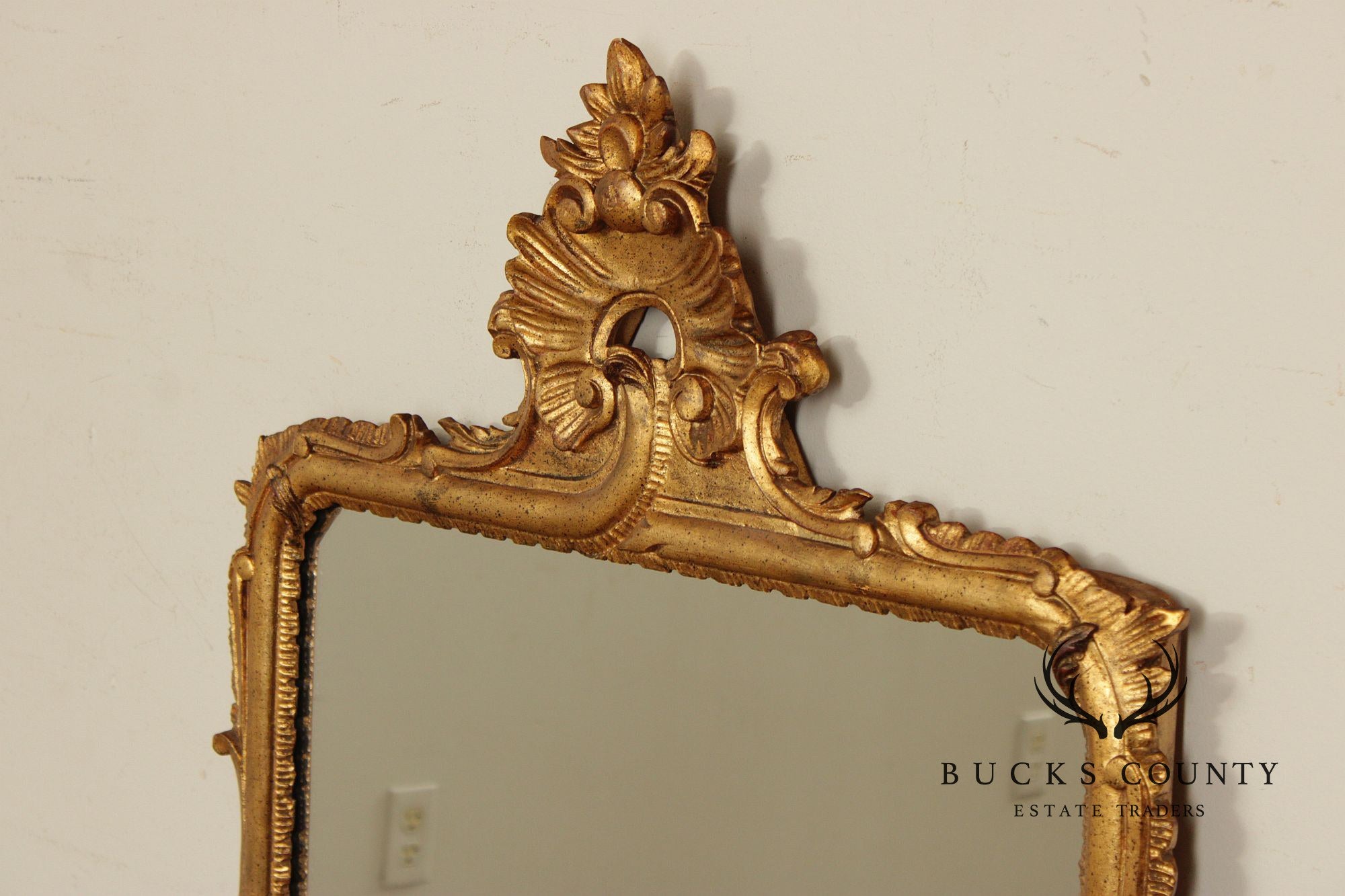 Vintage Italian Carved Giltwood Wall Mirror