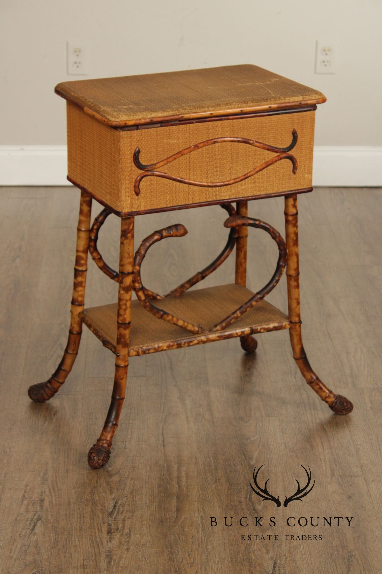 Vintage English Bamboo Sewing Stand
