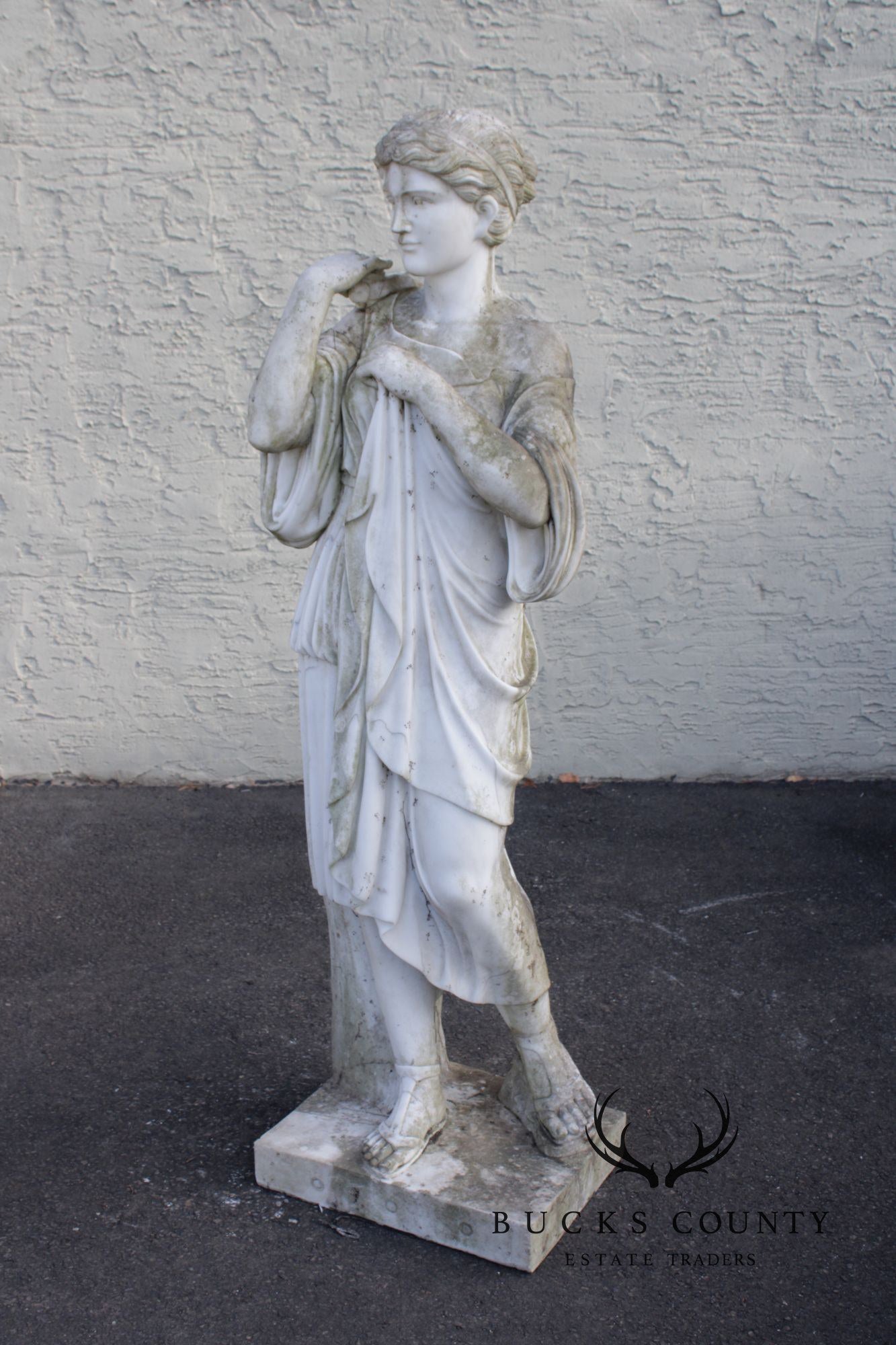 Antique Classical Style Diana Of Gabii Marble Garden Statue