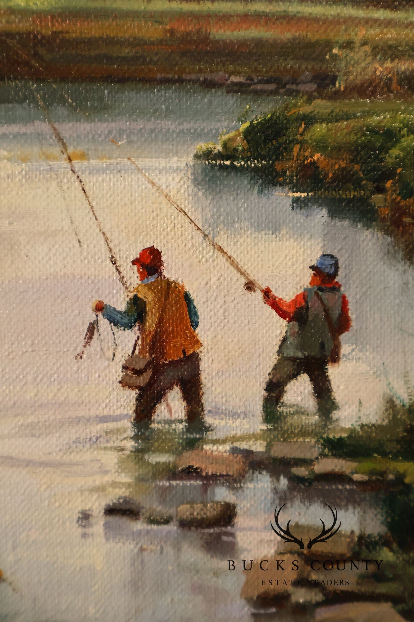 Salvador Caballero Oil Painting, 'Dia de Pesca'