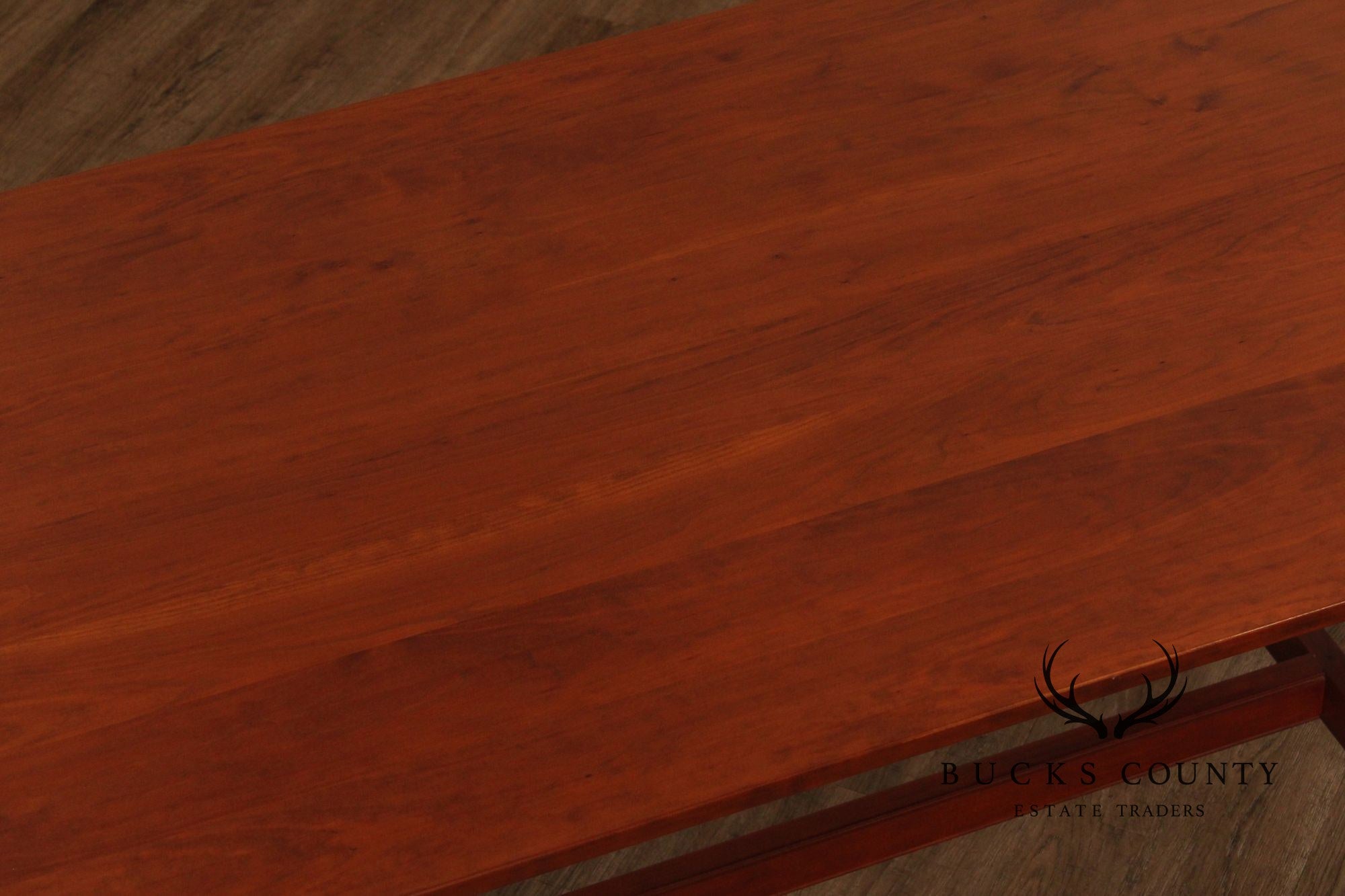 J.L. Treharn Custom Cherry Farmhouse Extendable Dining Table